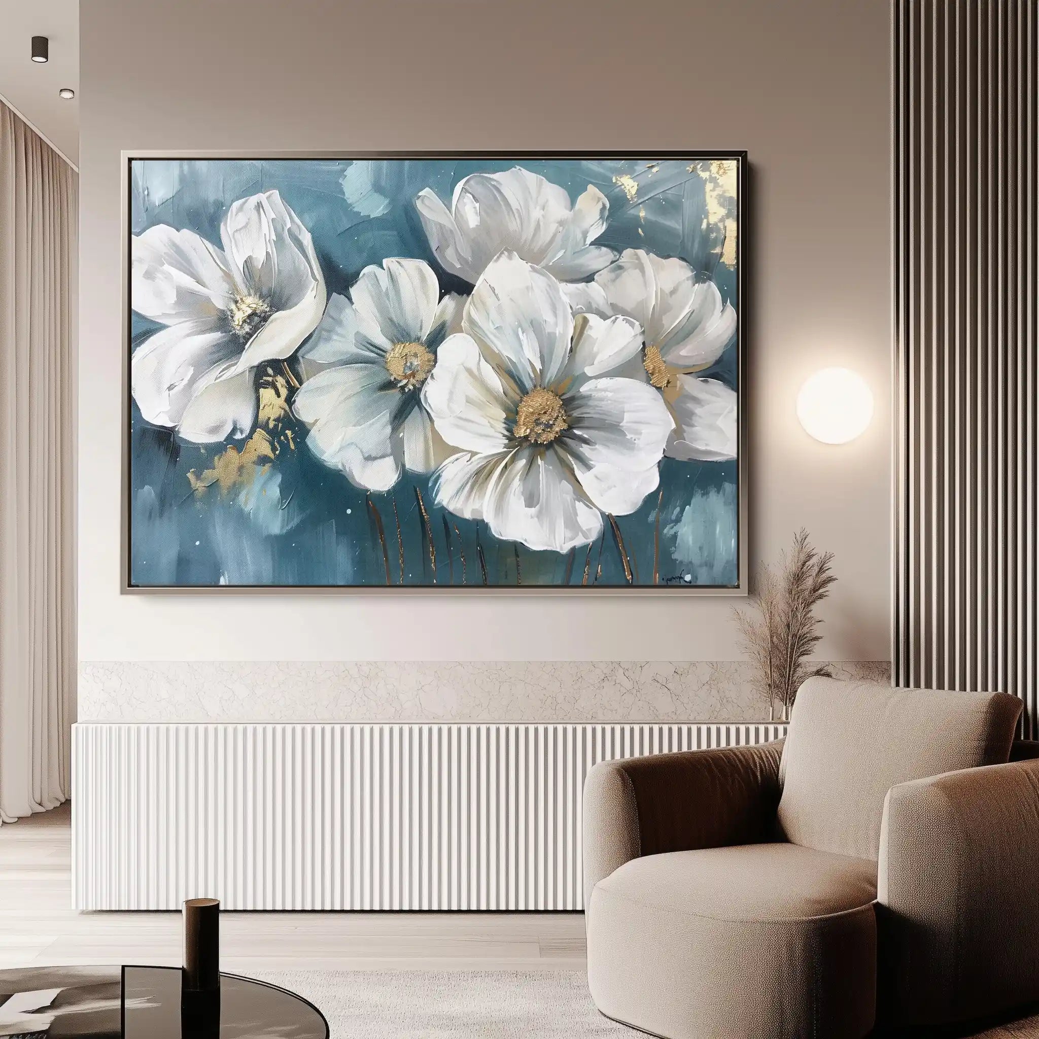 Floral Canvas Wall Art WAD587-F 90 x 60 cm / Stretched on hidden frame