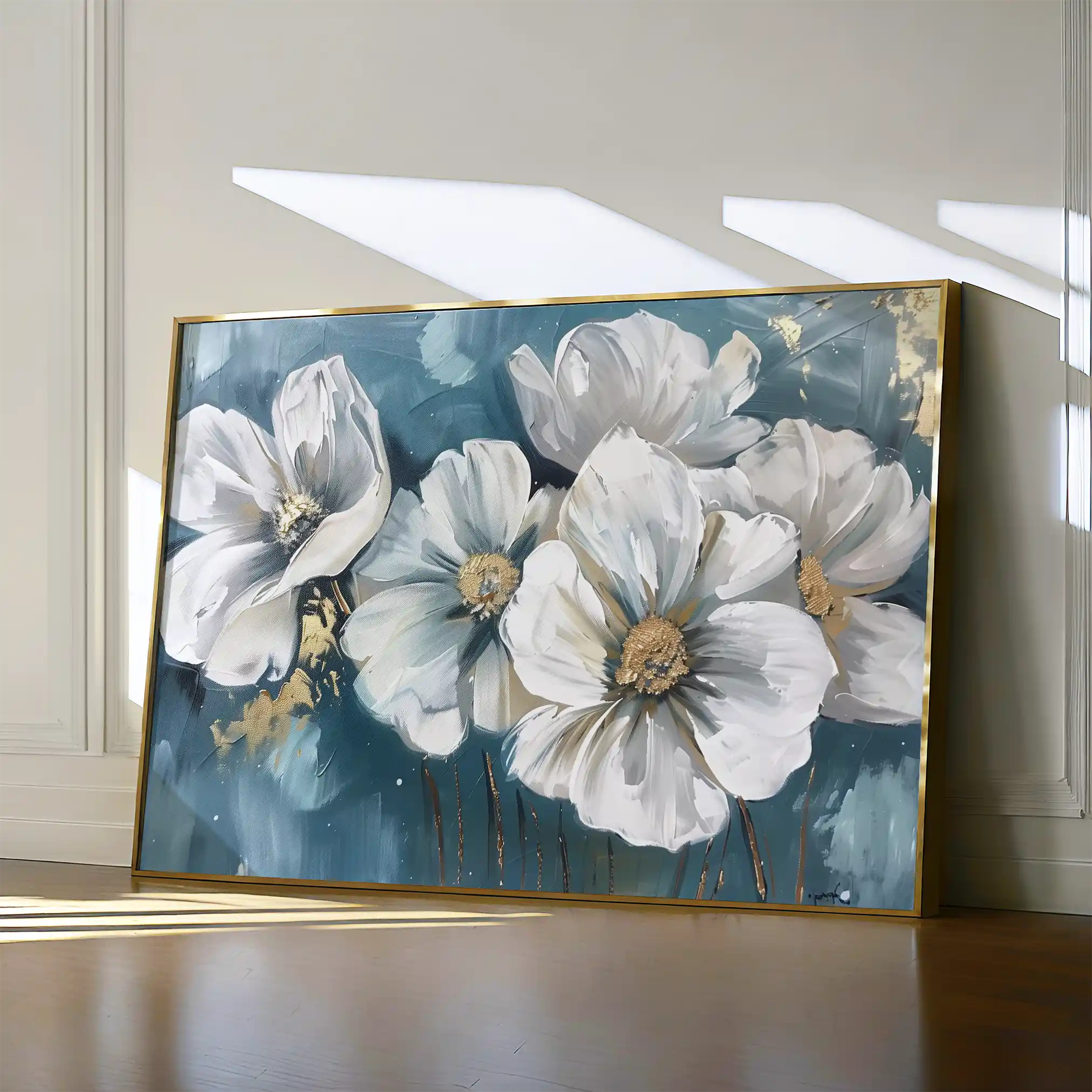 Floral Canvas Wall Art WAD587-F 90 x 60 cm / Stretched on hidden frame