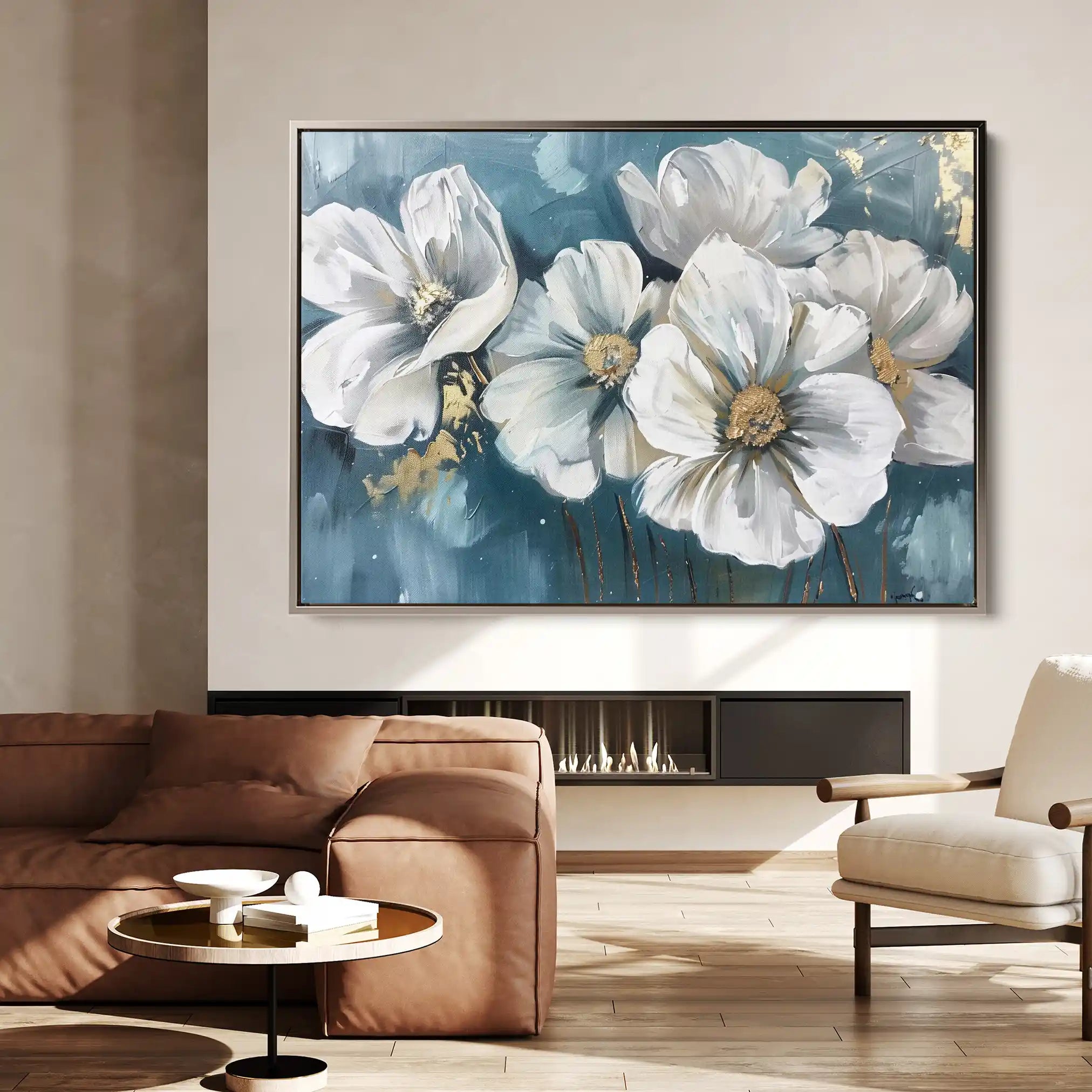 Floral Canvas Wall Art WAD587-F 90 x 60 cm / Stretched on hidden frame