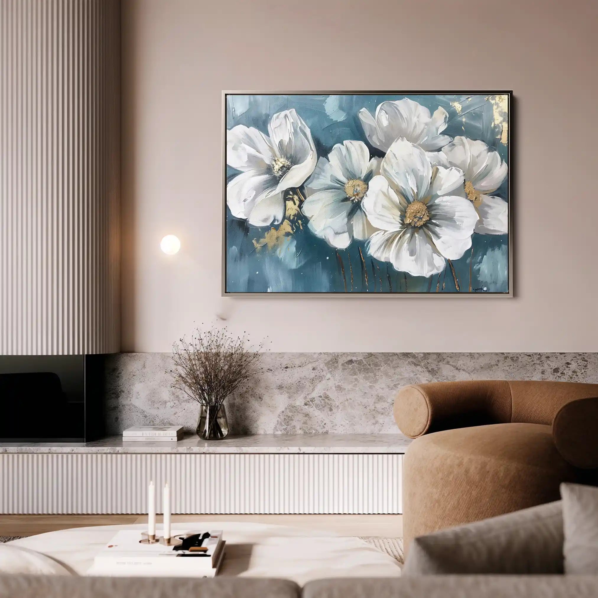 Floral Canvas Wall Art WAD587-F 90 x 60 cm / Stretched on hidden frame