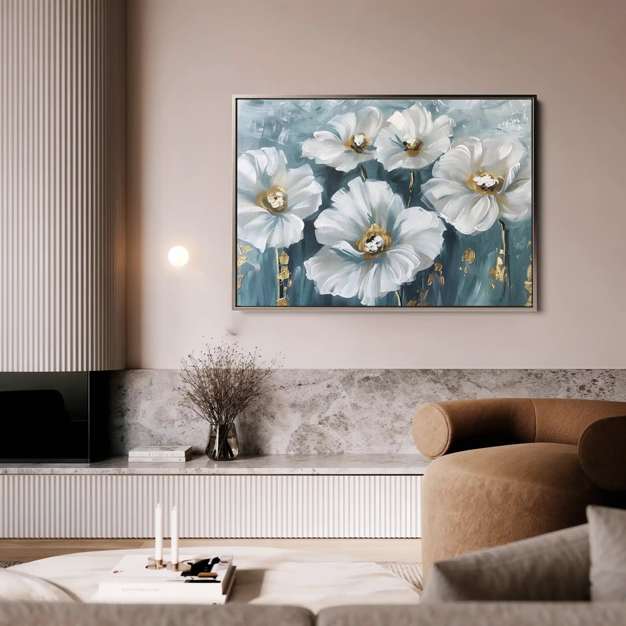 Floral Canvas Wall Art WAD588-F 90 x 60 cm / Stretched on hidden frame