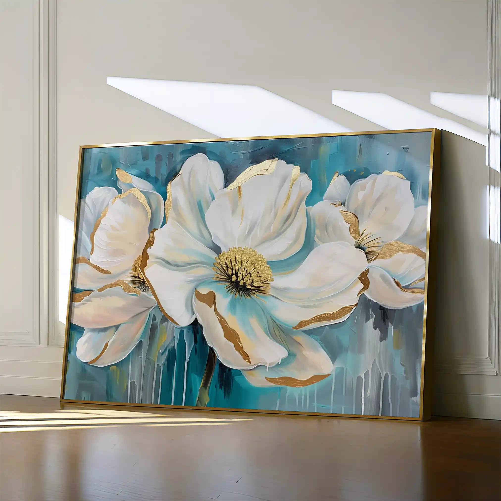Floral Canvas Wall Art WAD589-F 90 x 60 cm / Stretched on hidden frame