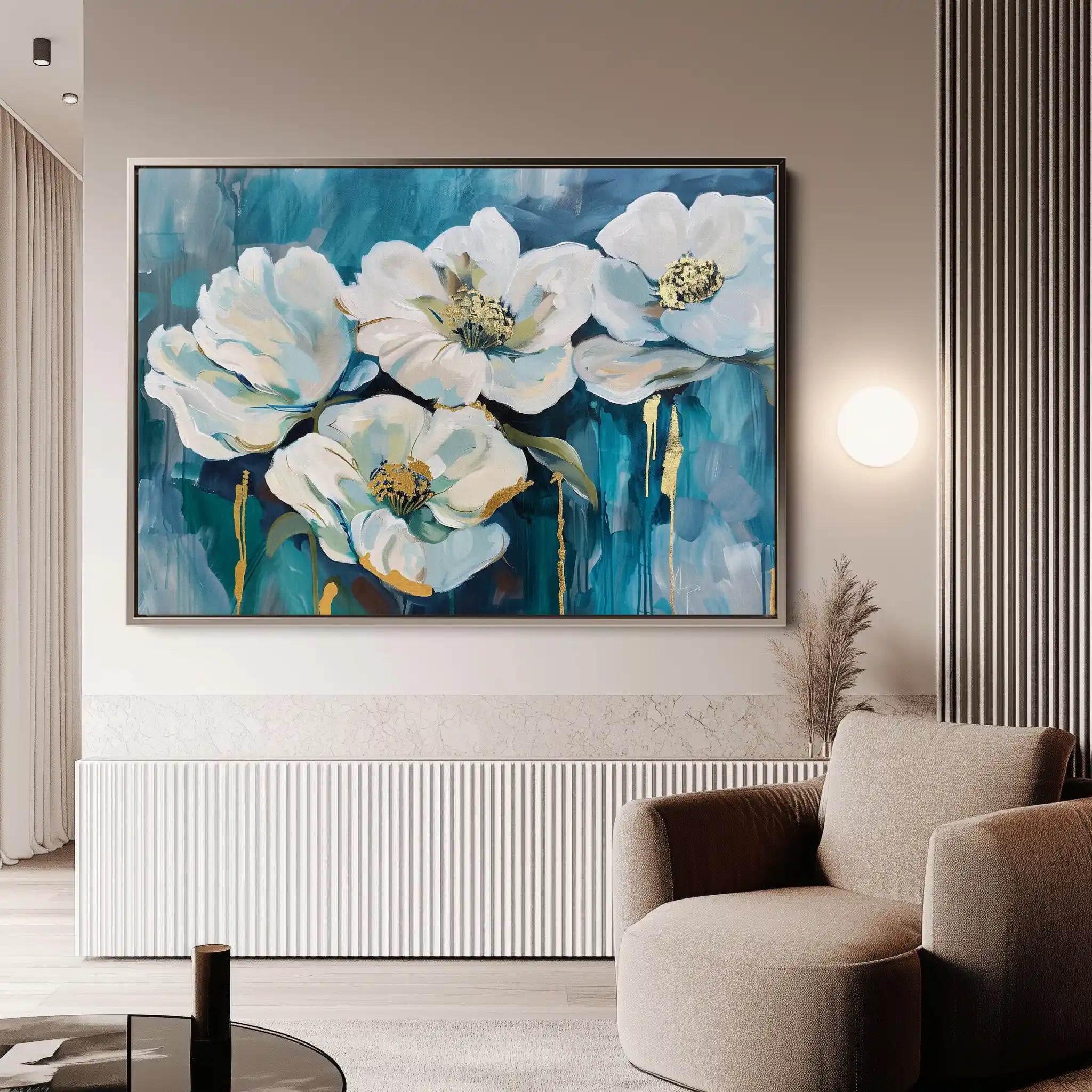 Floral Canvas Wall Art WAD590-F 90 x 60 cm / Stretched on hidden frame