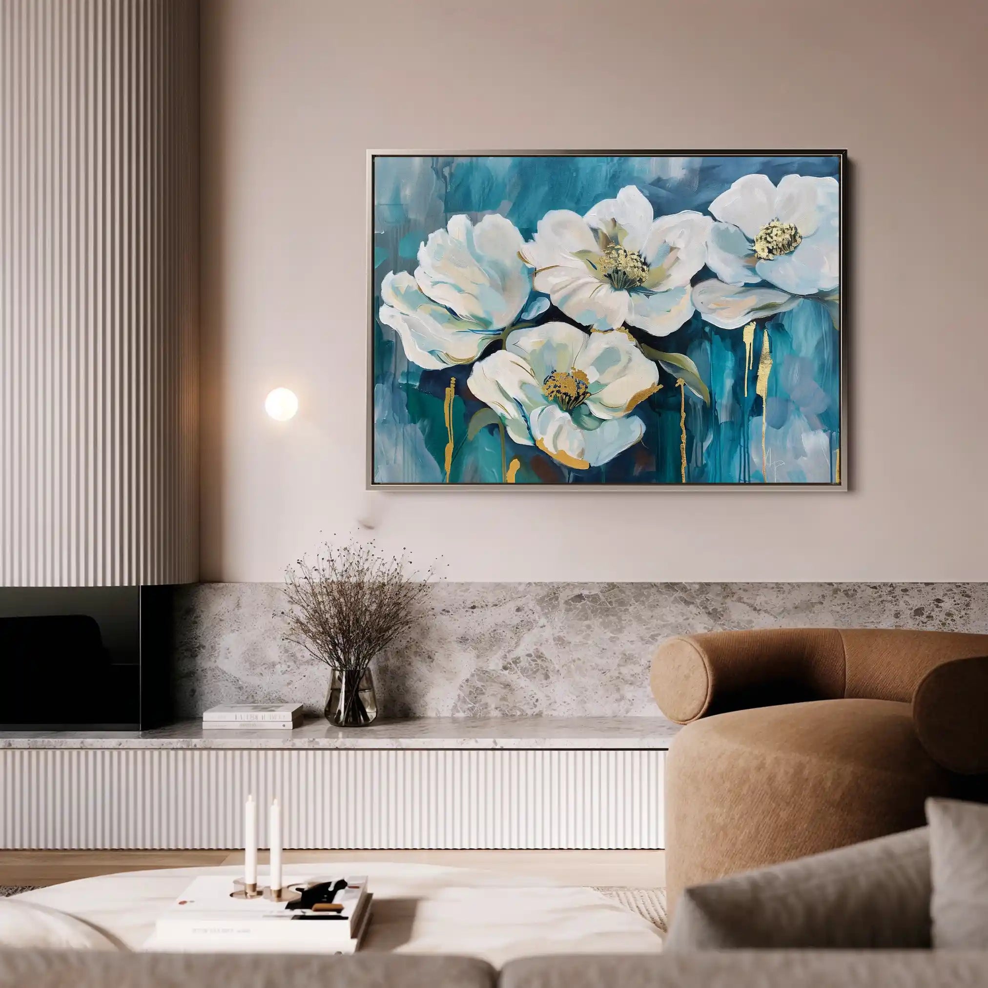 Floral Canvas Wall Art WAD590-F 90 x 60 cm / Stretched on hidden frame