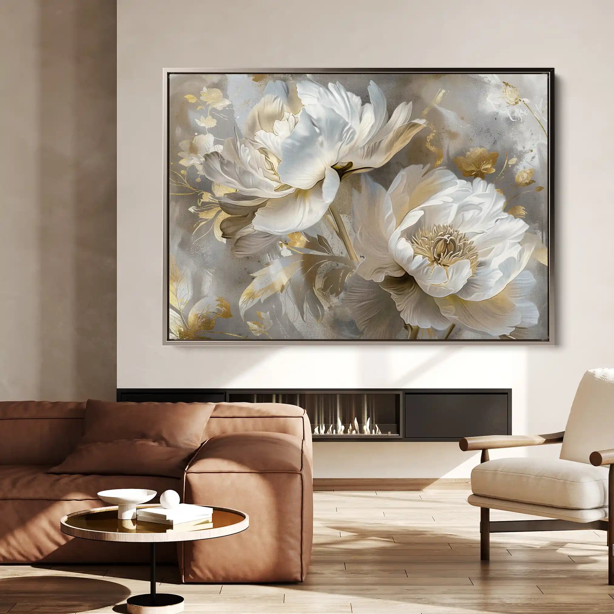 Floral Canvas Wall Art WAD593-F 90 x 60 cm / Stretched on hidden frame