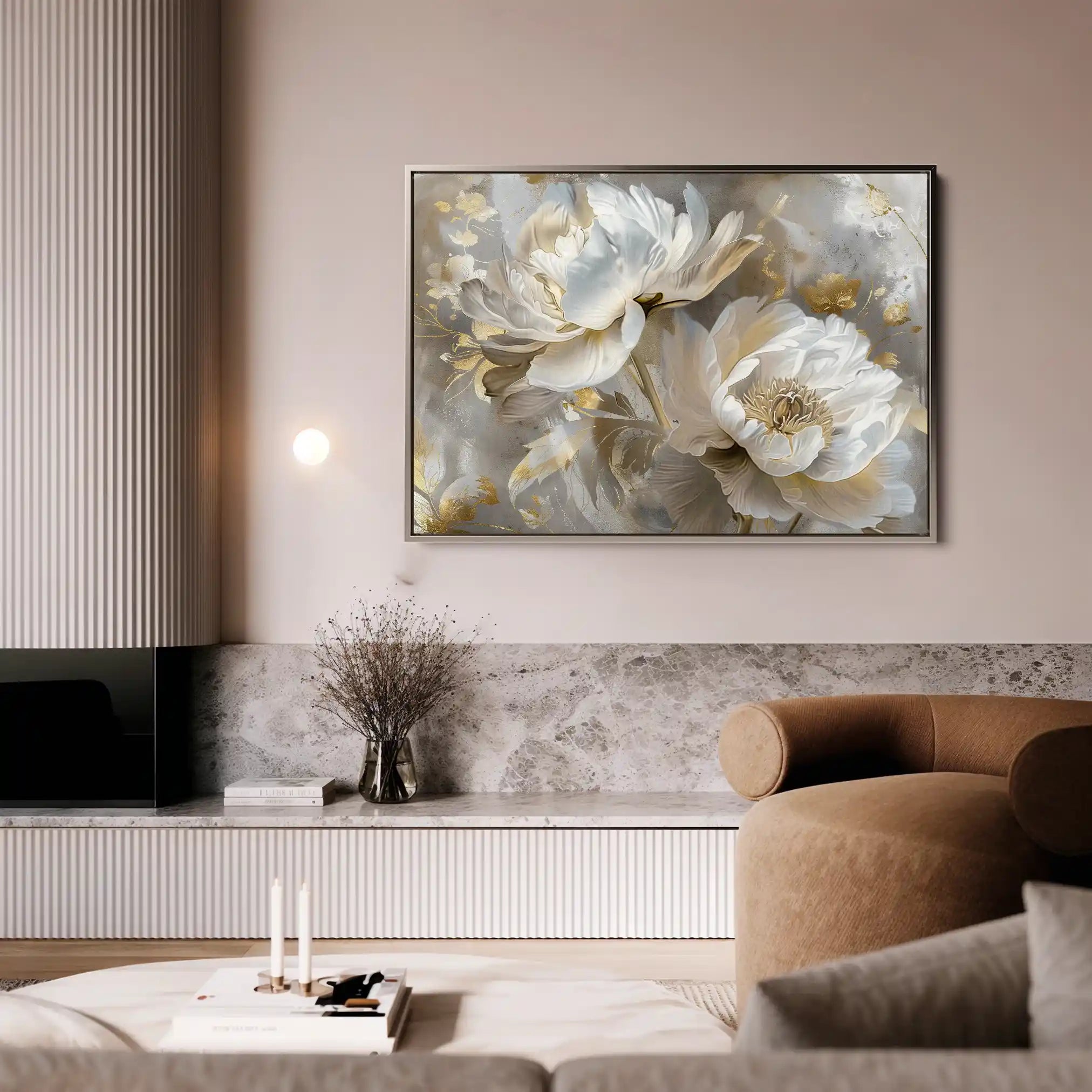 Floral Canvas Wall Art WAD593-F 90 x 60 cm / Stretched on hidden frame