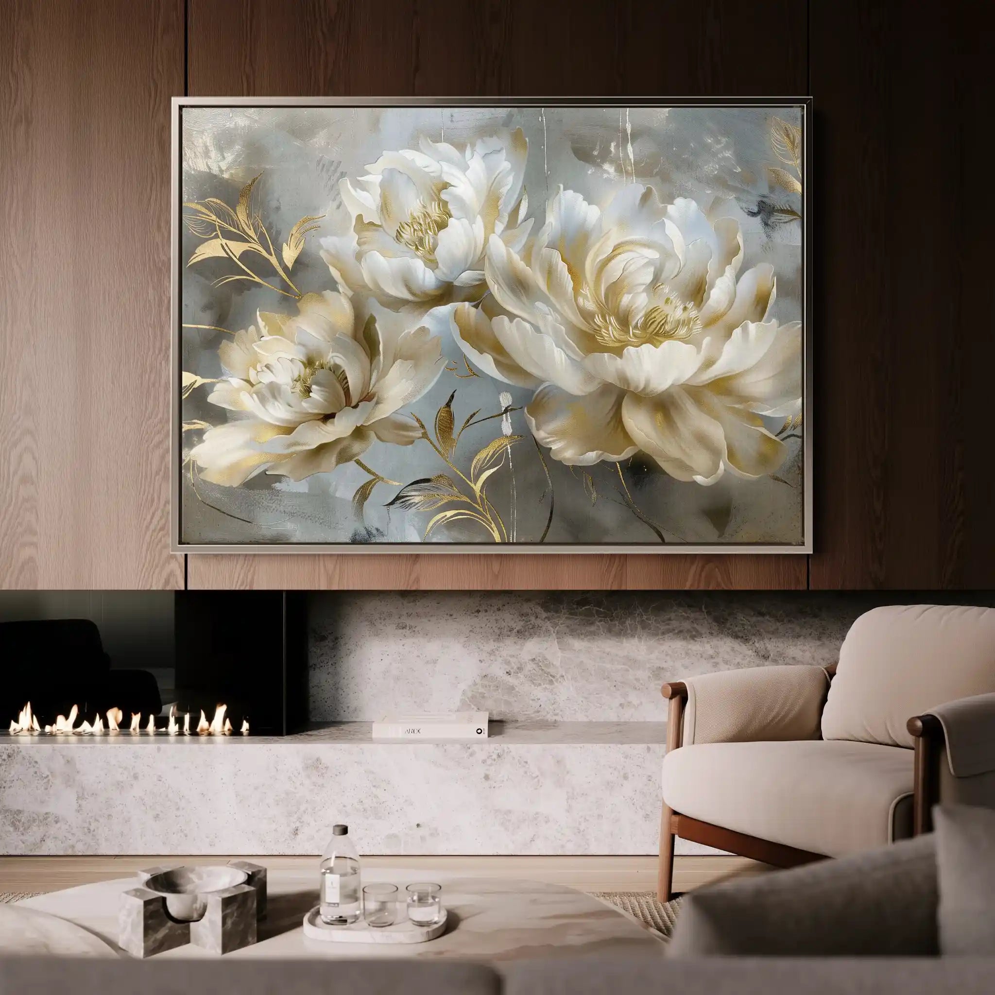 Floral Canvas Wall Art WAD594-F 90 x 60 cm / Stretched on hidden frame