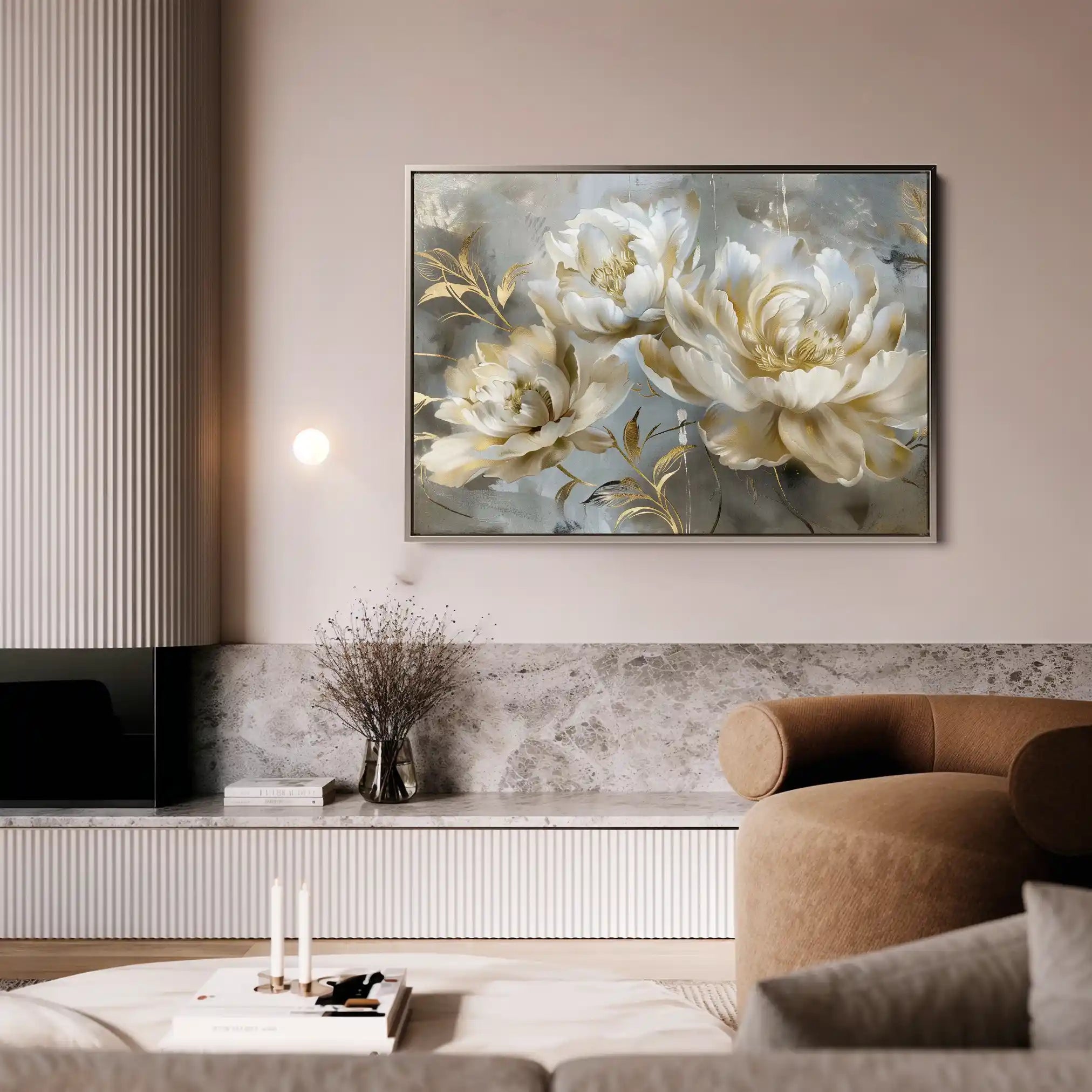 Floral Canvas Wall Art WAD594-F 90 x 60 cm / Stretched on hidden frame