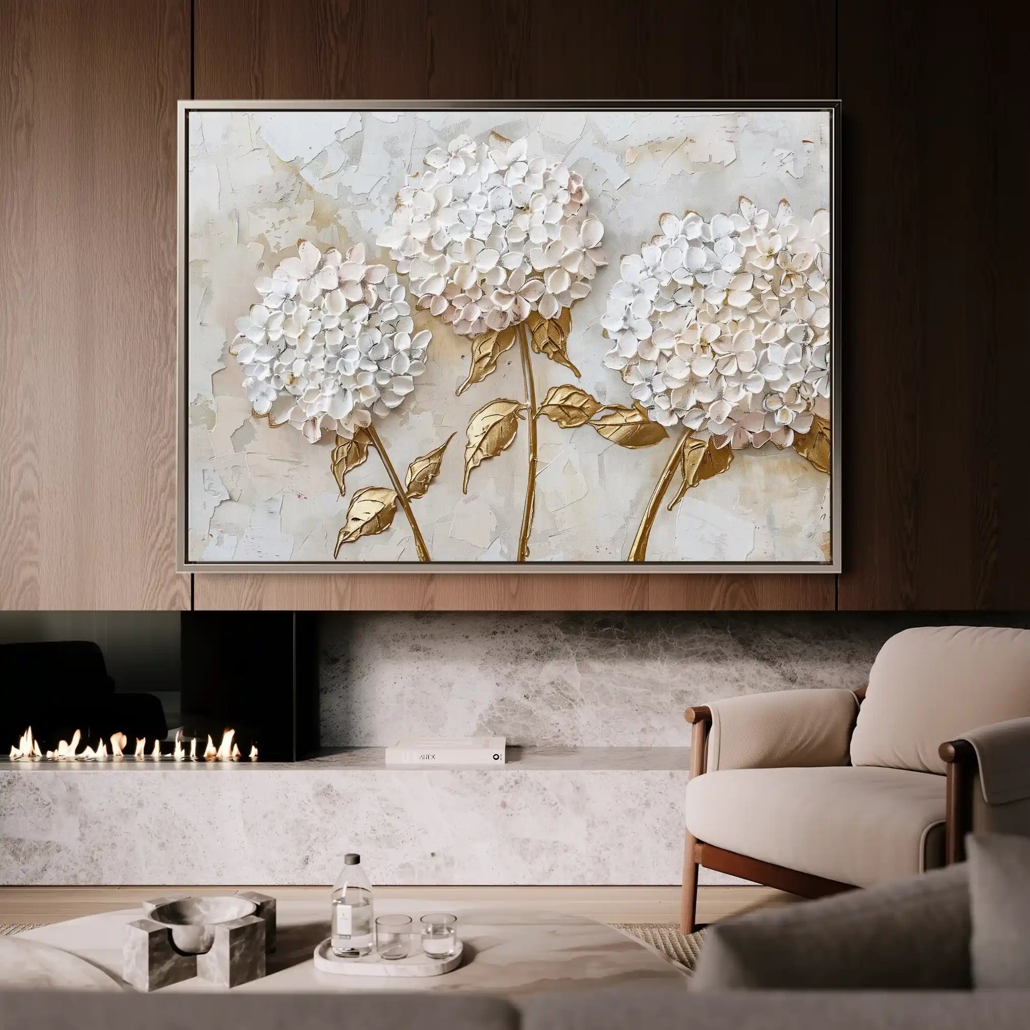 Floral Canvas Wall Art WAD595-F 90 x 60 cm / Stretched on hidden frame