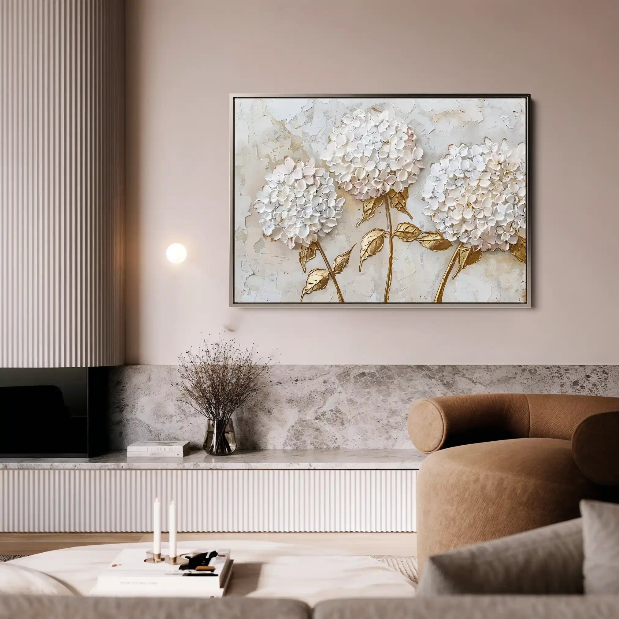 Floral Canvas Wall Art WAD595-F 90 x 60 cm / Stretched on hidden frame