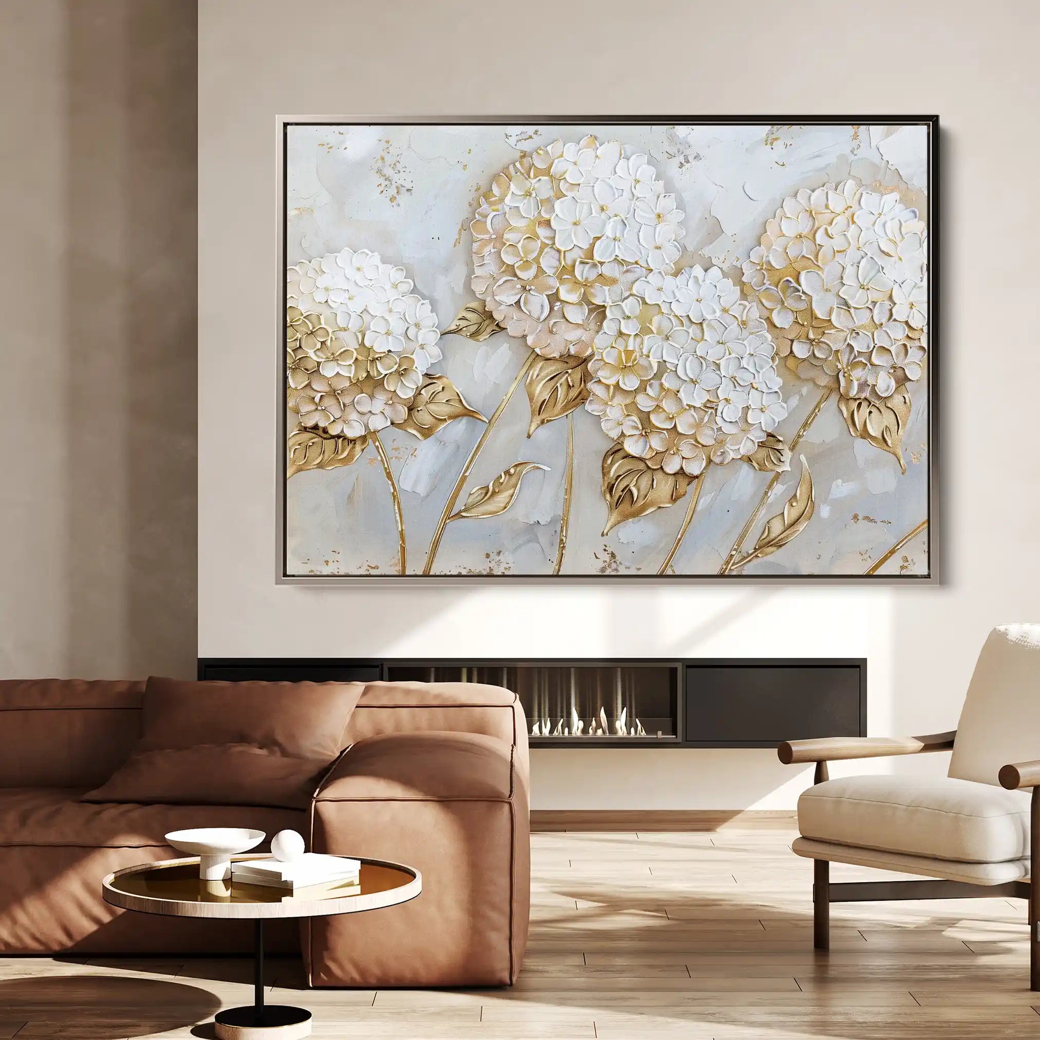 Floral Canvas Wall Art WAD596-F 90 x 60 cm / Stretched on hidden frame