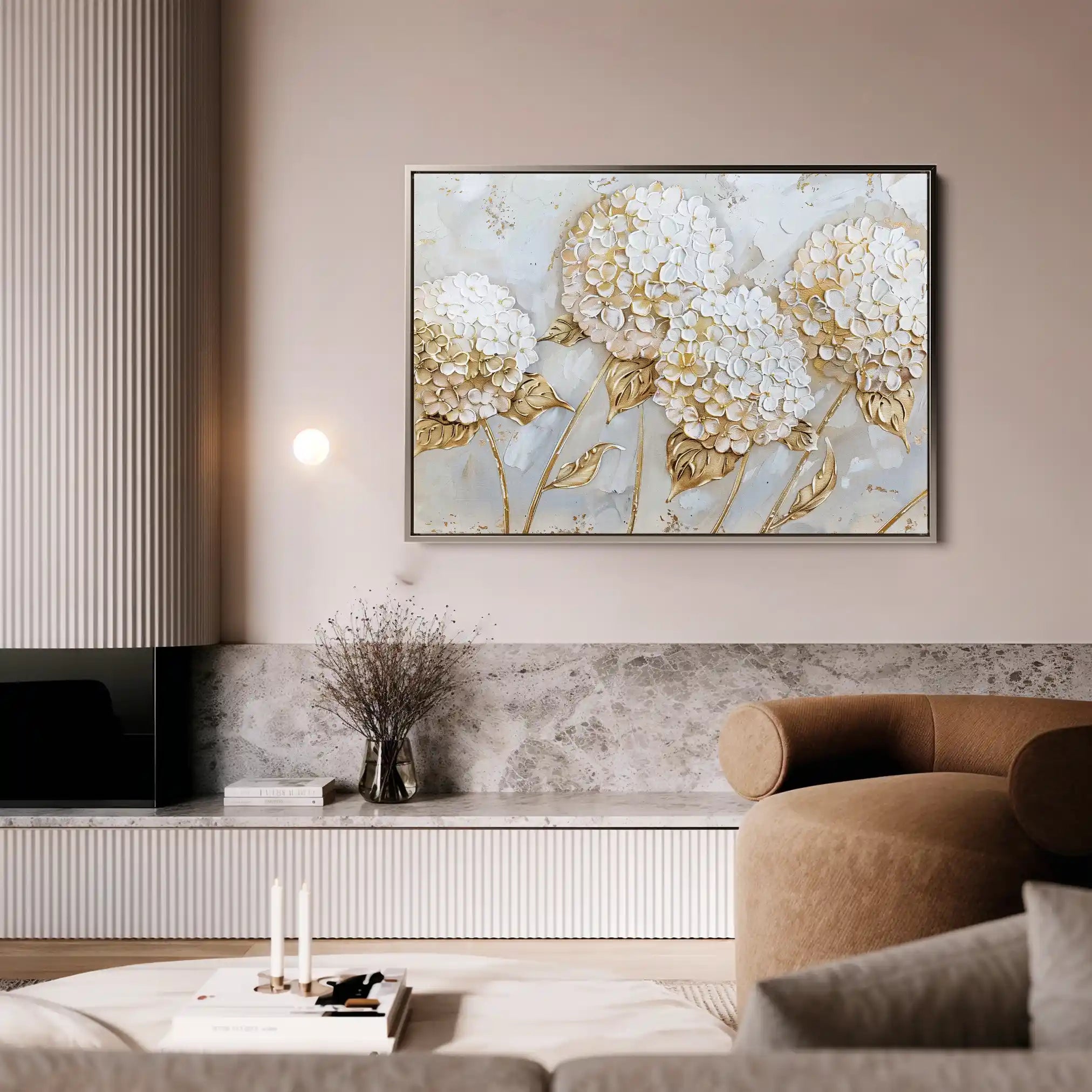 Floral Canvas Wall Art WAD596-F 90 x 60 cm / Stretched on hidden frame