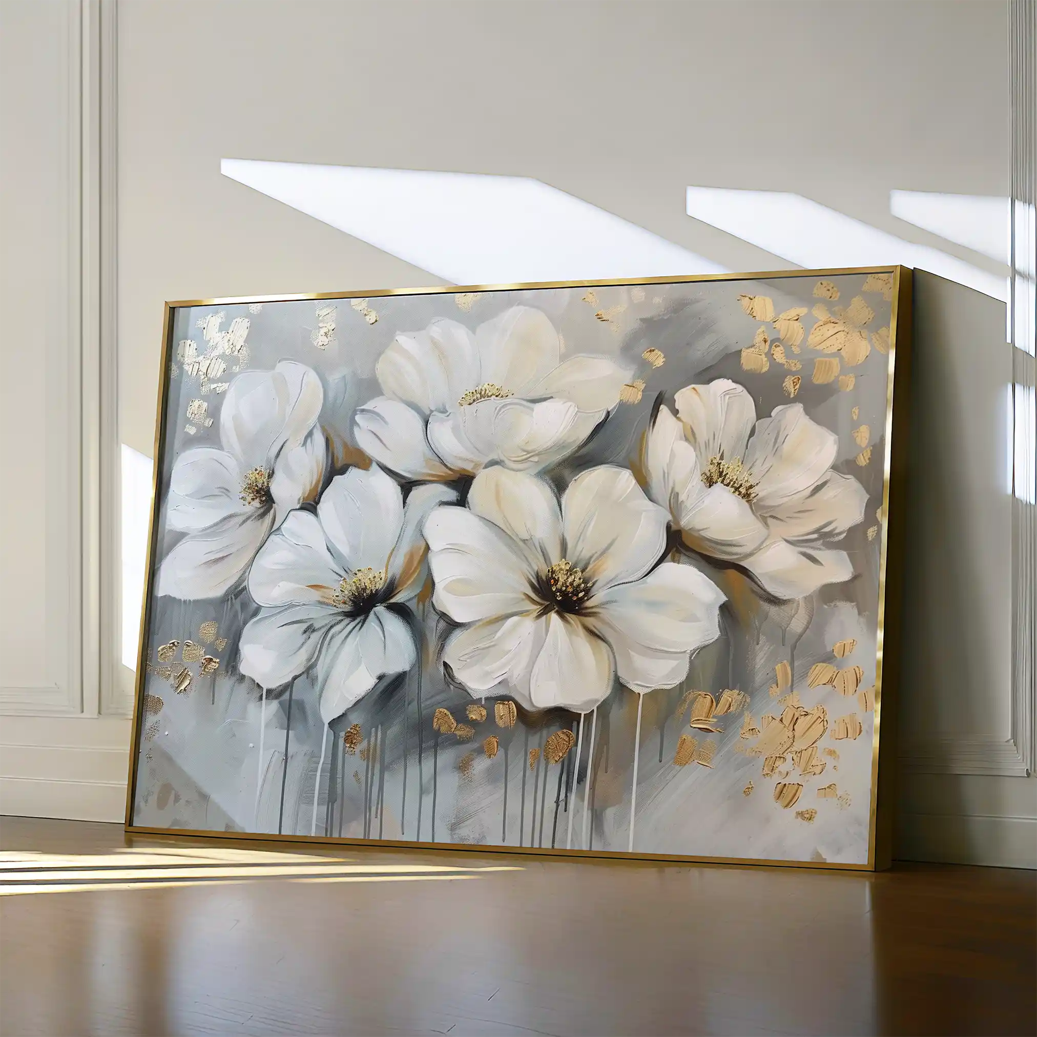 Floral Canvas Wall Art WAD597-F 90 x 60 cm / Stretched on hidden frame