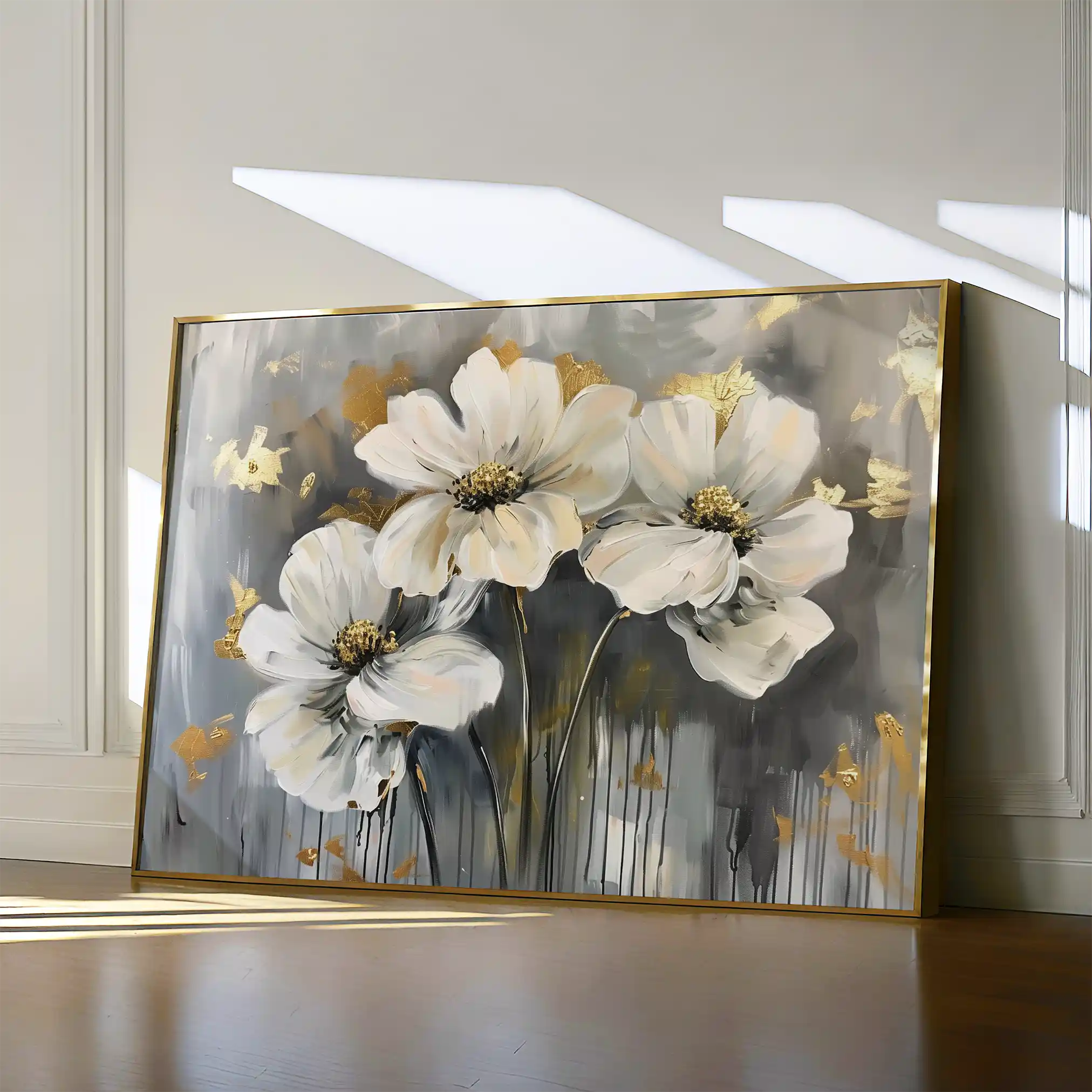 Floral Canvas Wall Art WAD598-F 90 x 60 cm / Stretched on hidden frame