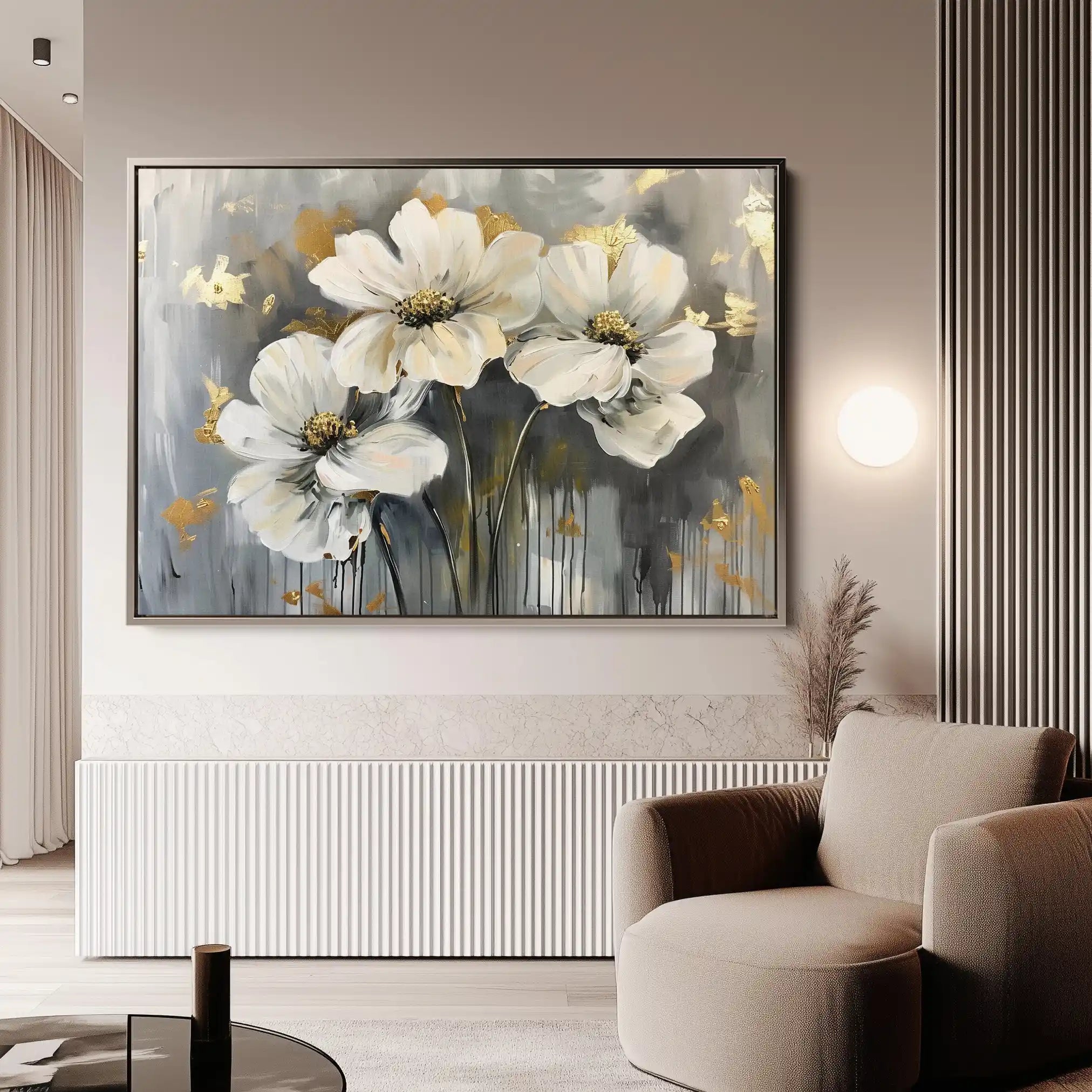 Floral Canvas Wall Art WAD598-F 90 x 60 cm / Stretched on hidden frame