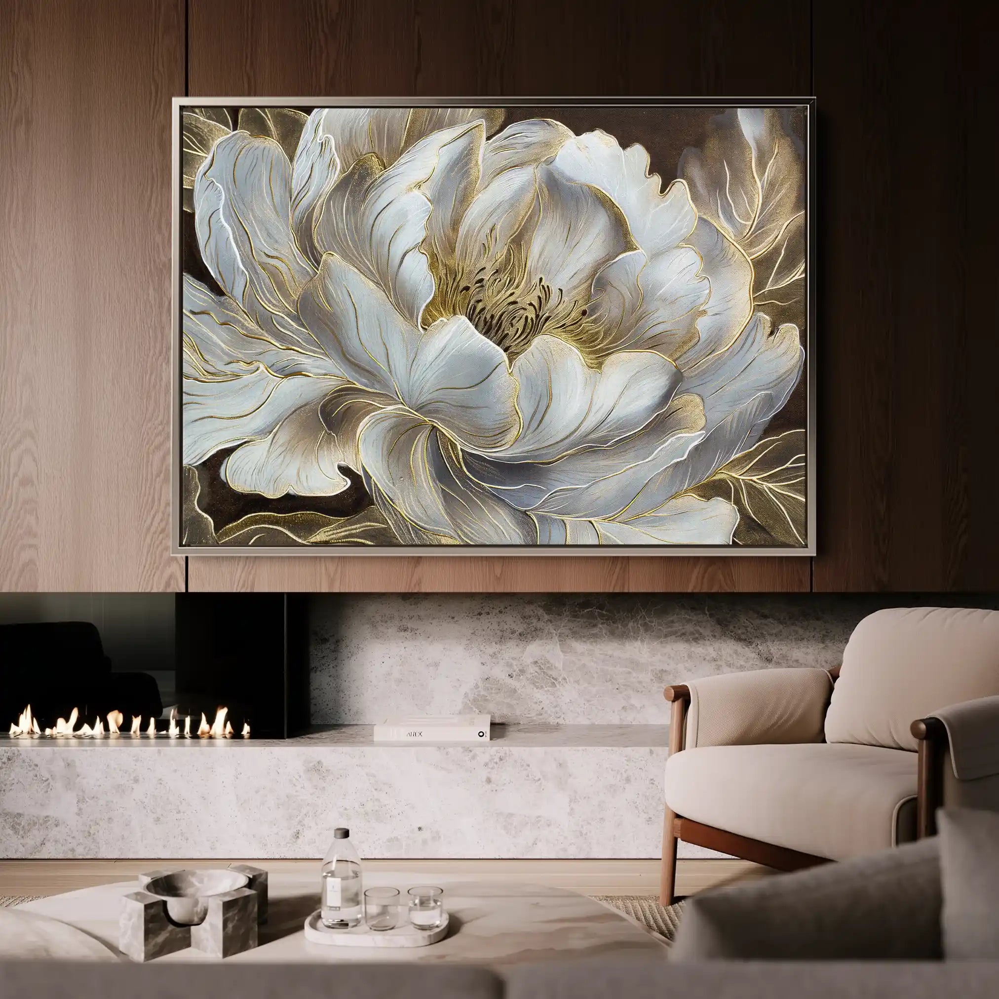 Floral Canvas Wall Art WAD601-F 90 x 60 cm / Stretched on hidden frame