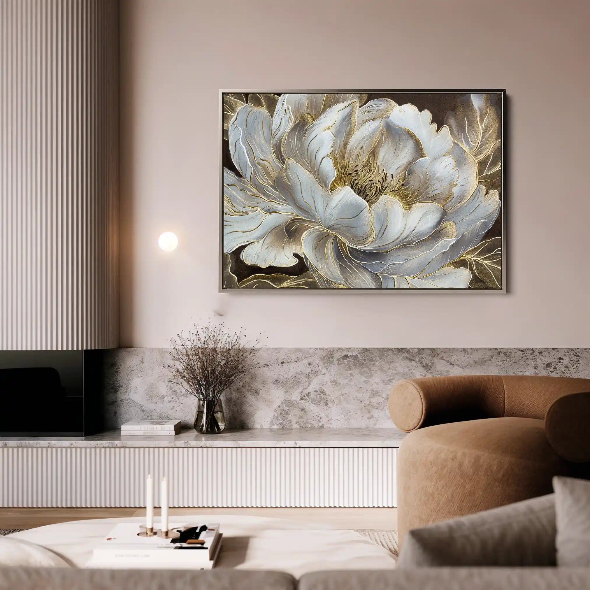 Floral Canvas Wall Art WAD601-F 90 x 60 cm / Stretched on hidden frame