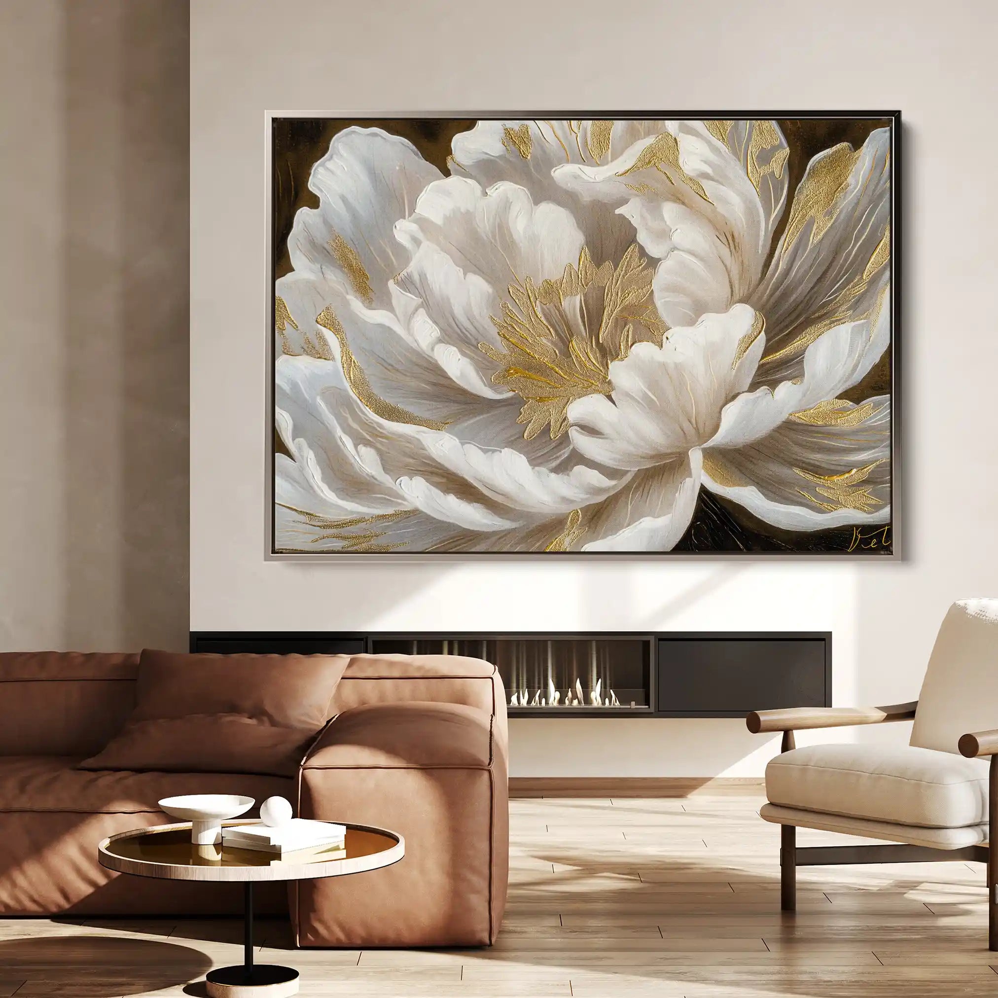 Floral Canvas Wall Art WAD602-F 90 x 60 cm / Stretched on hidden frame
