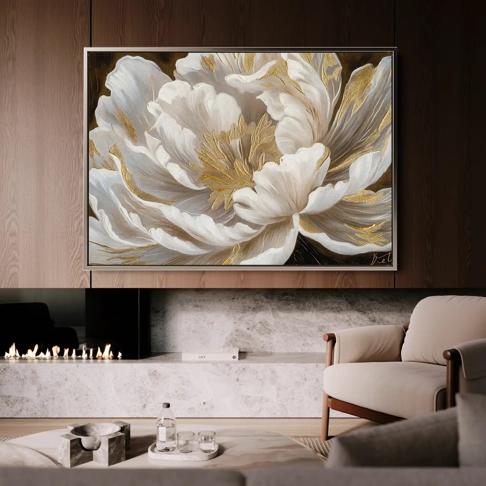 Floral Canvas Wall Art WAD602-F 90 x 60 cm / Stretched on hidden frame