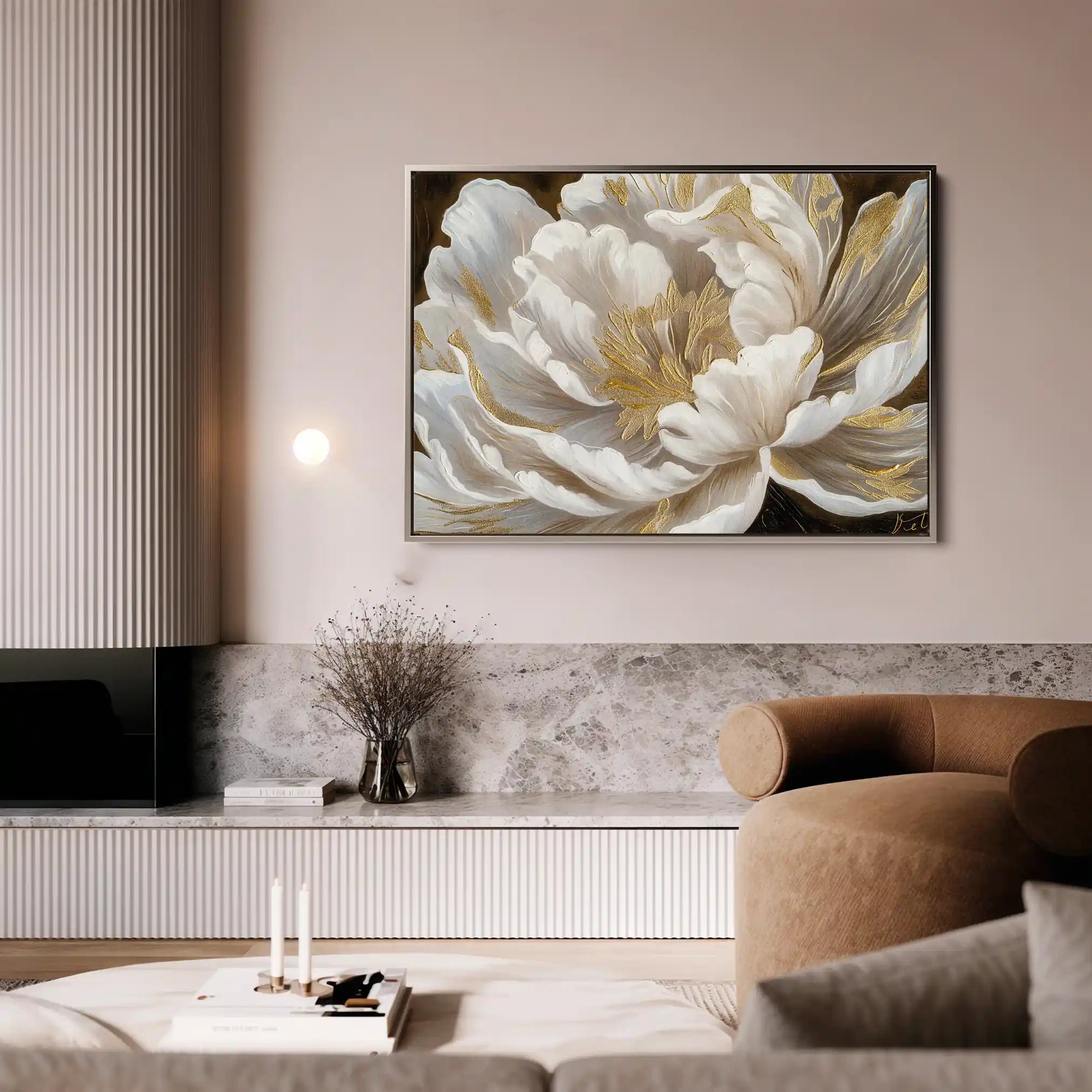 Floral Canvas Wall Art WAD602-F 90 x 60 cm / Stretched on hidden frame