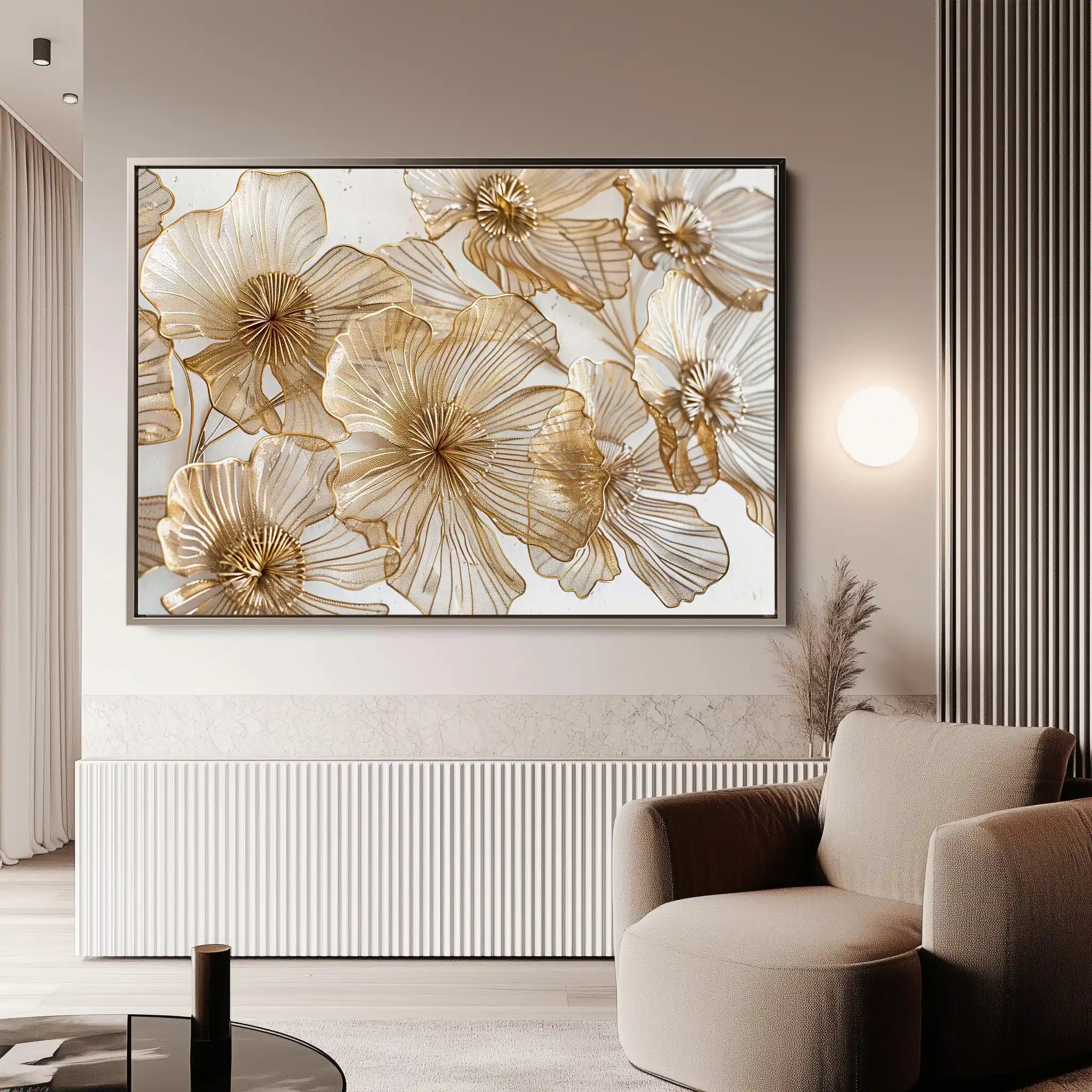 Floral Canvas Wall Art WAD608-F 90 x 60 cm / Stretched on hidden frame