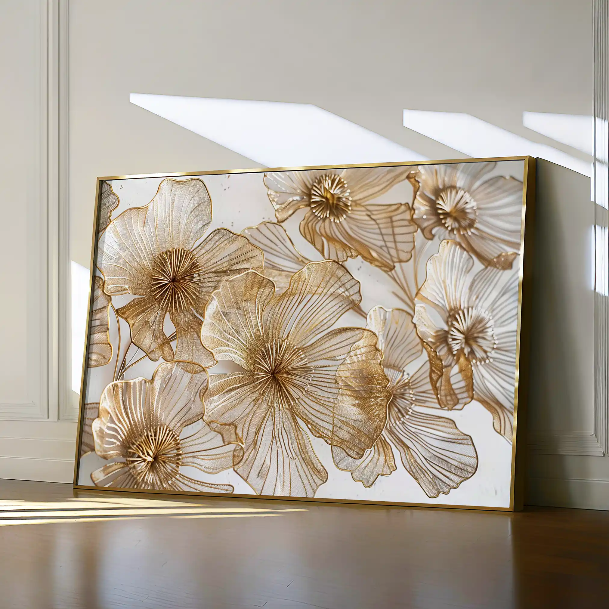 Floral Canvas Wall Art WAD608-F 90 x 60 cm / Stretched on hidden frame