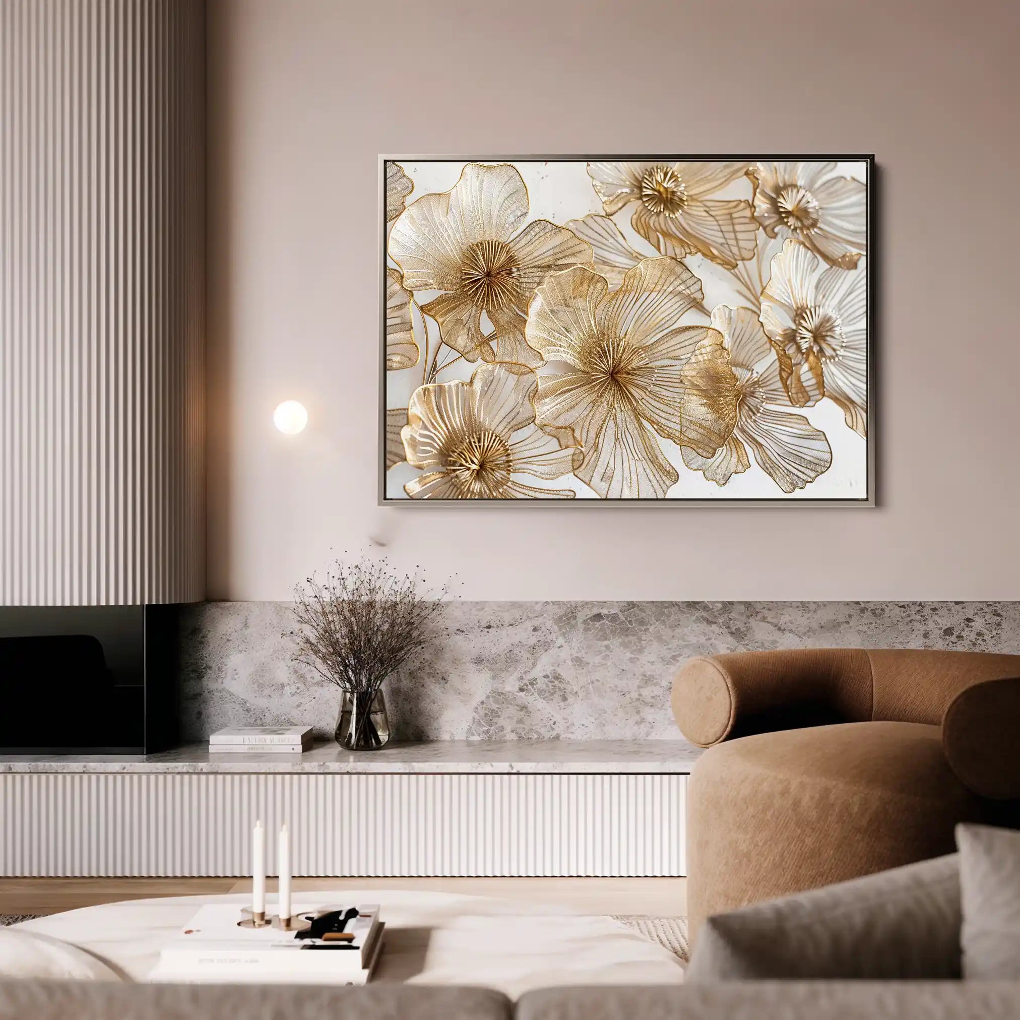 Floral Canvas Wall Art WAD608-F 90 x 60 cm / Stretched on hidden frame