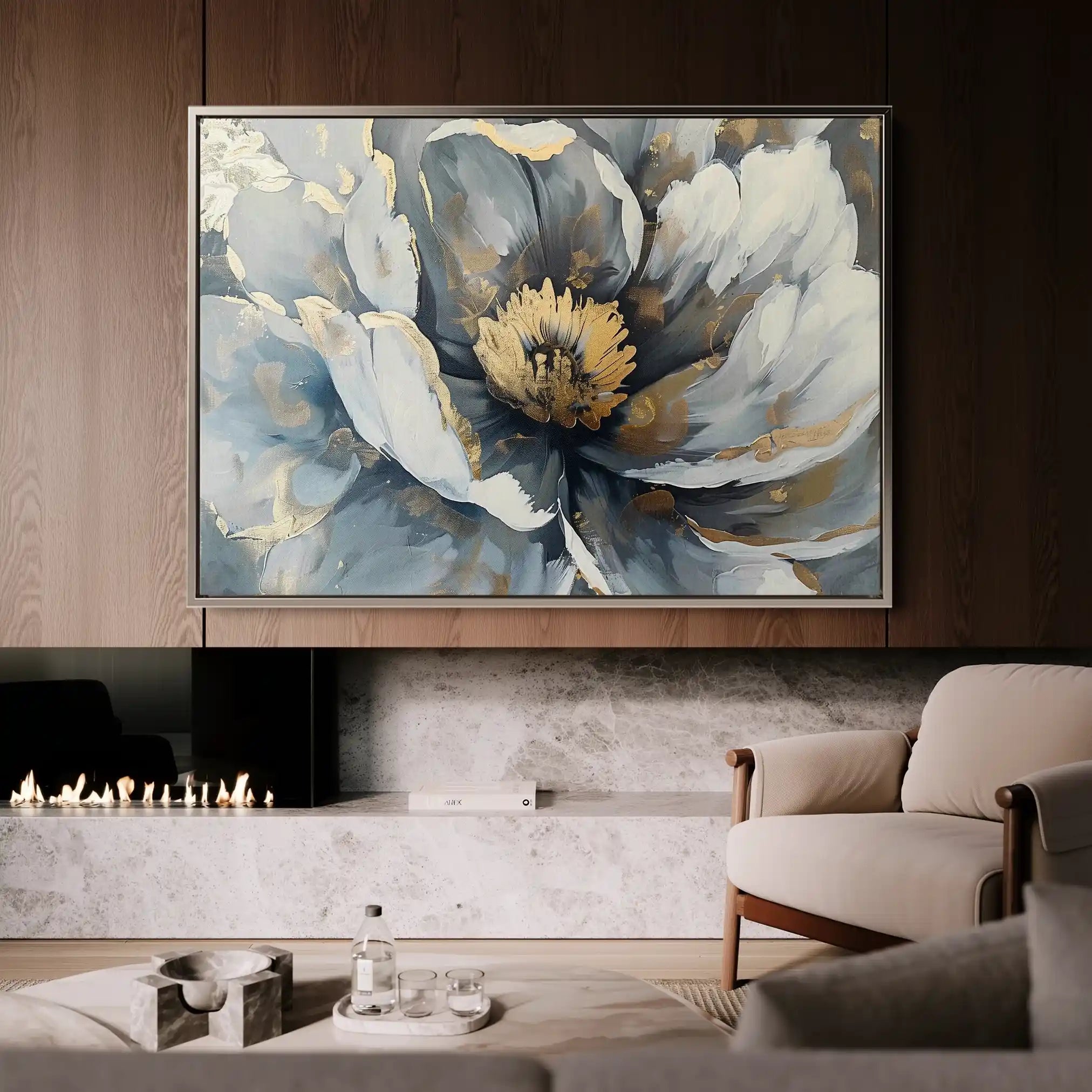 Floral Canvas Wall Art WAD610-F 90 x 60 cm / Stretched on hidden frame