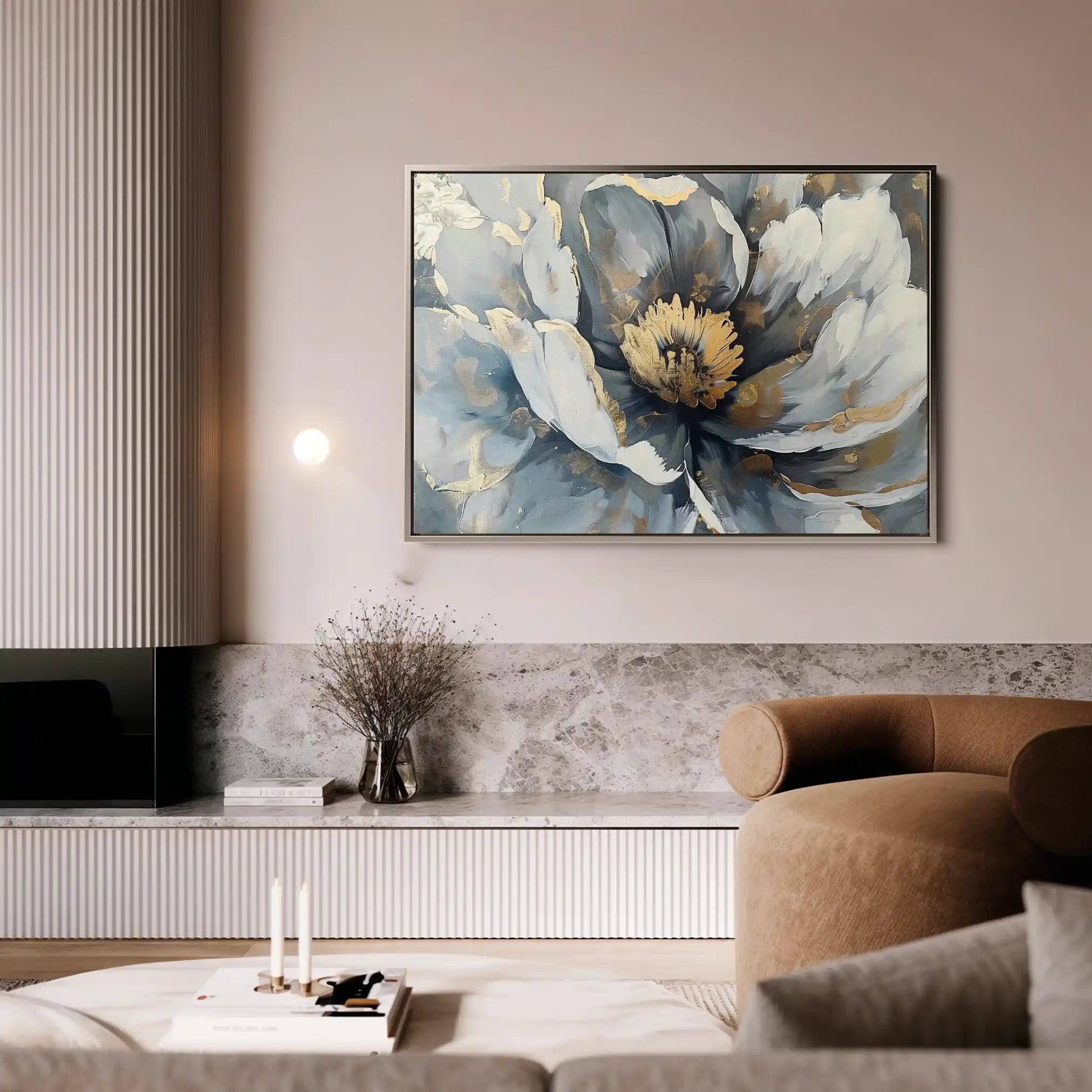 Floral Canvas Wall Art WAD610-F 90 x 60 cm / Stretched on hidden frame