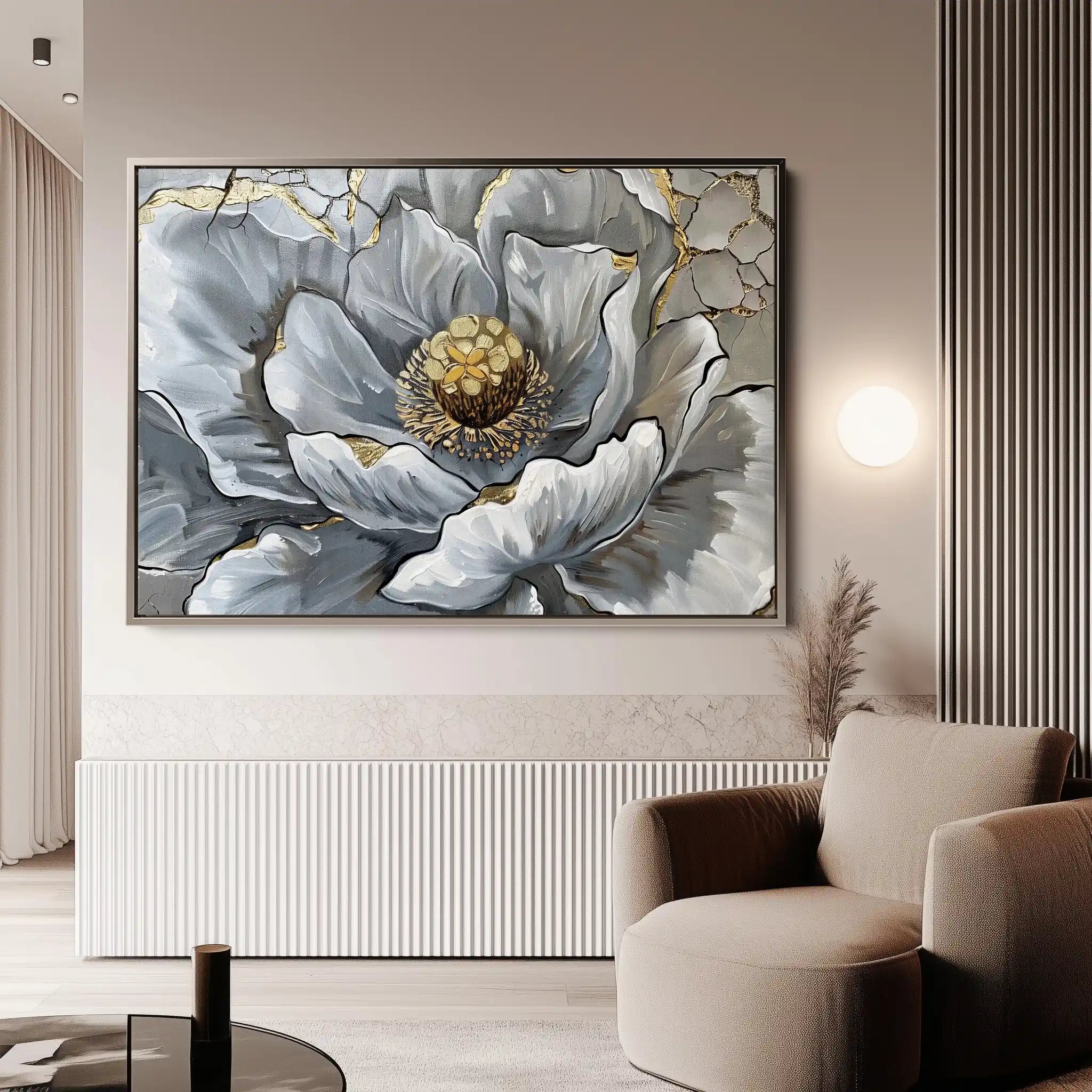 Floral Canvas Wall Art WAD611-F 90 x 60 cm / Stretched on hidden frame