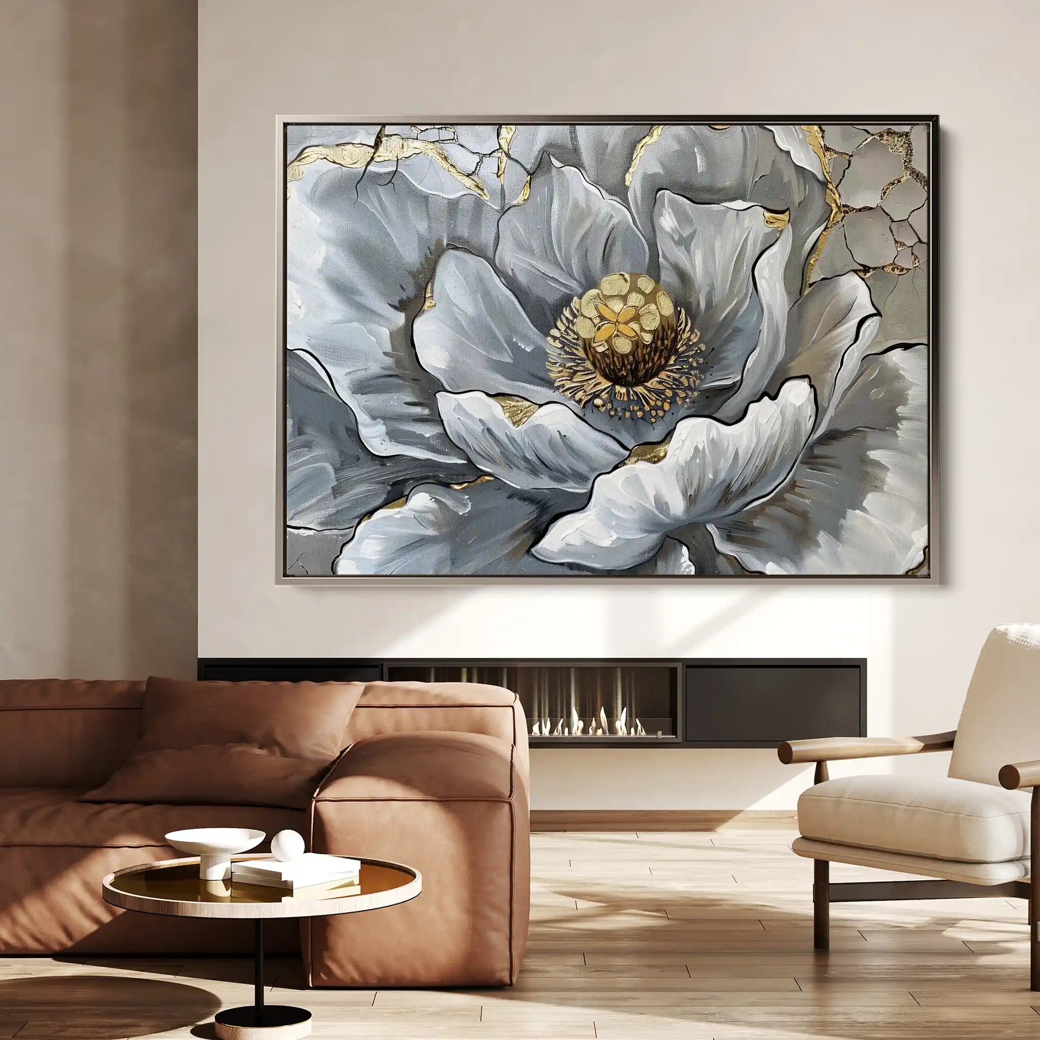 Floral Canvas Wall Art WAD611-F 90 x 60 cm / Stretched on hidden frame