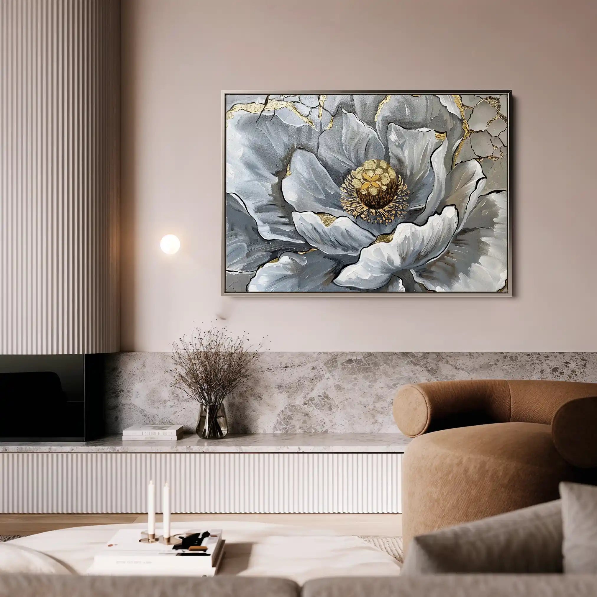 Floral Canvas Wall Art WAD611-F 90 x 60 cm / Stretched on hidden frame