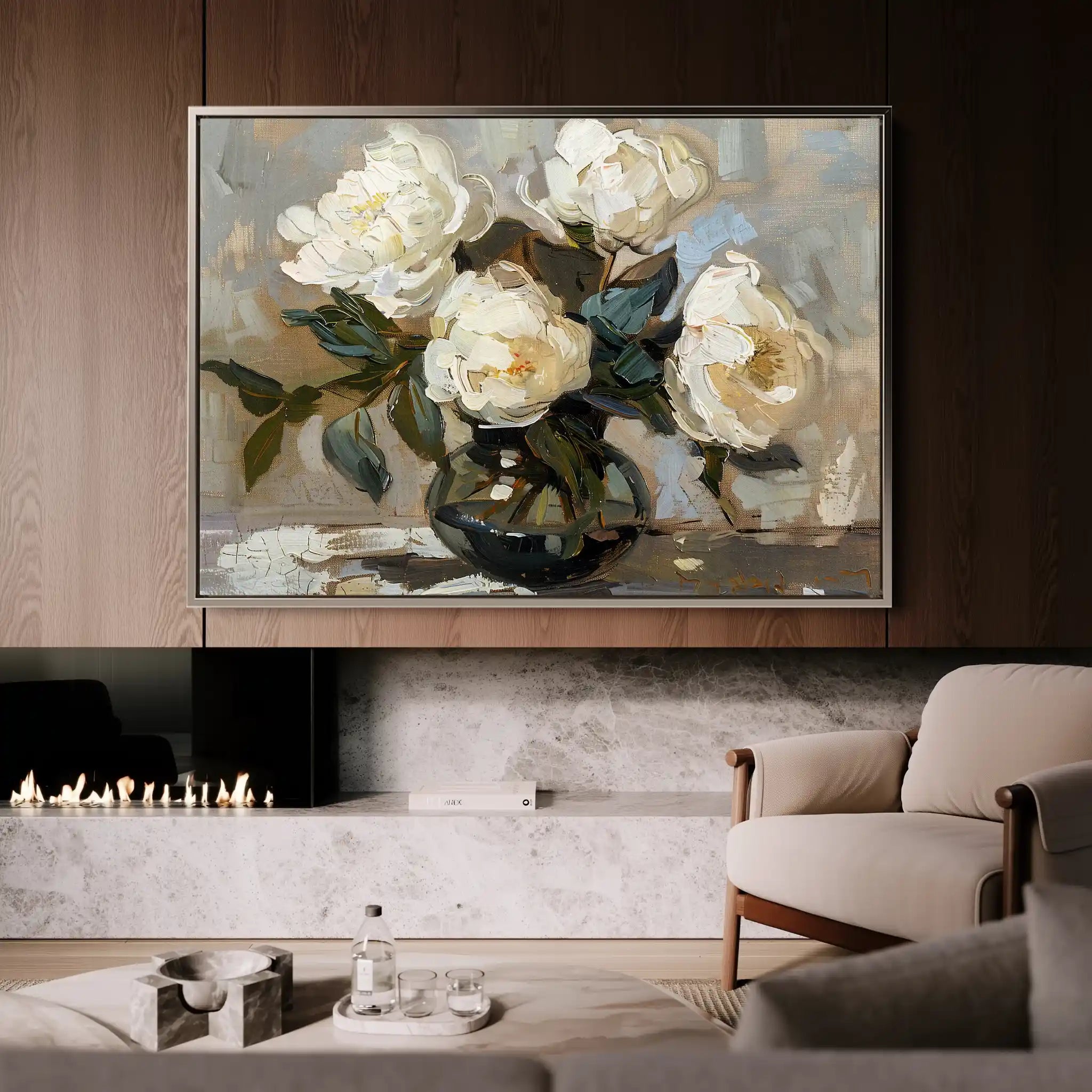 Floral Canvas Wall Art WAD612-F 90 x 60 cm / Stretched on hidden frame