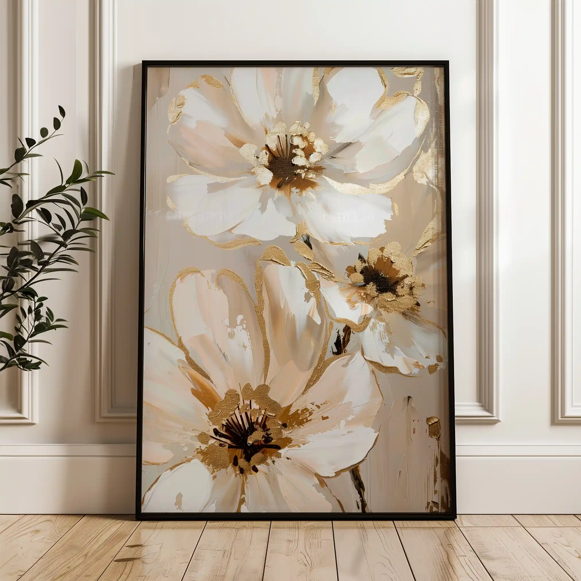 Floral Canvas Wall Art WAD617-F 90 x 60 cm / Stretched on hidden frame