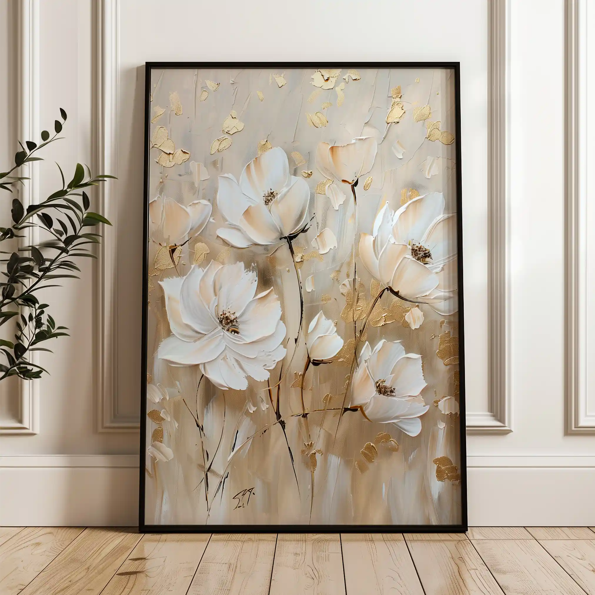 Floral Canvas Wall Art WAD630-F 90 x 60 cm / Stretched on hidden frame