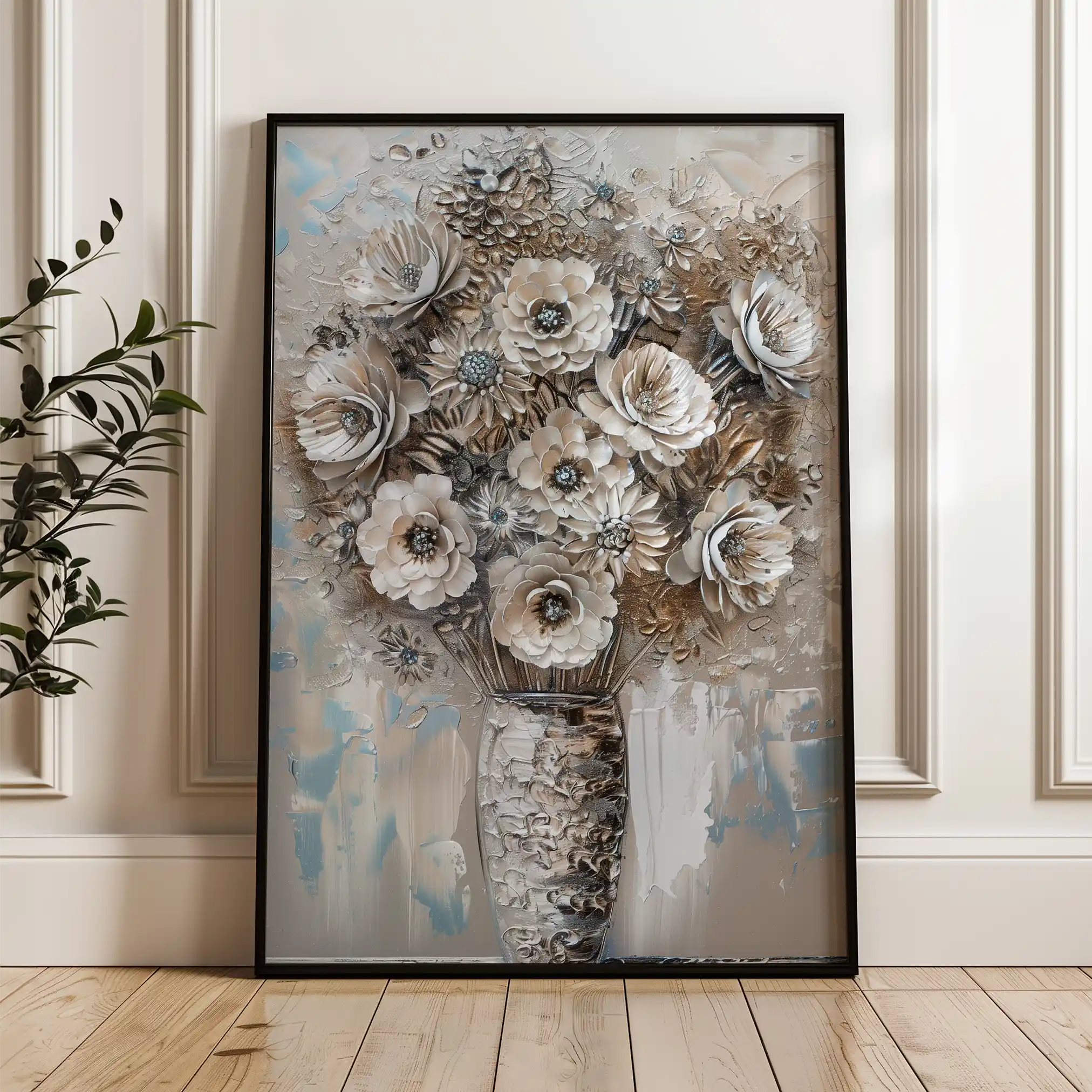 Floral Canvas Wall Art WAD634-F 90 x 60 cm / Stretched on hidden frame
