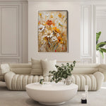 Floral Canvas Wall Art WAD638-F 90 x 60 cm / Stretched on hidden frame
