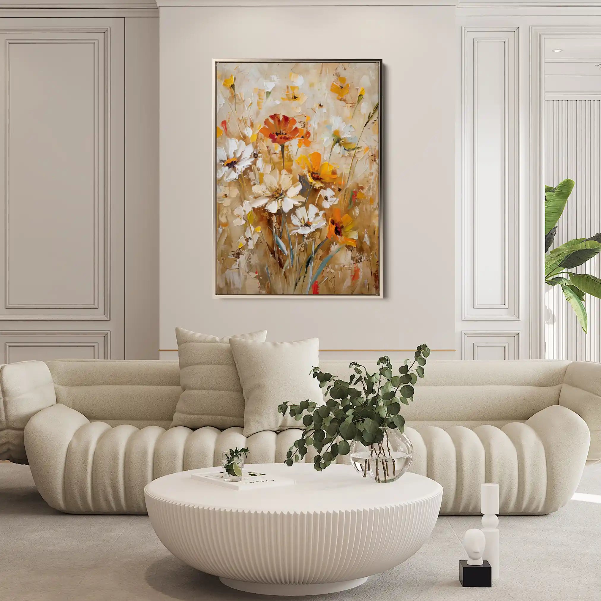 Floral Canvas Wall Art WAD638-F 90 x 60 cm / Stretched on hidden frame