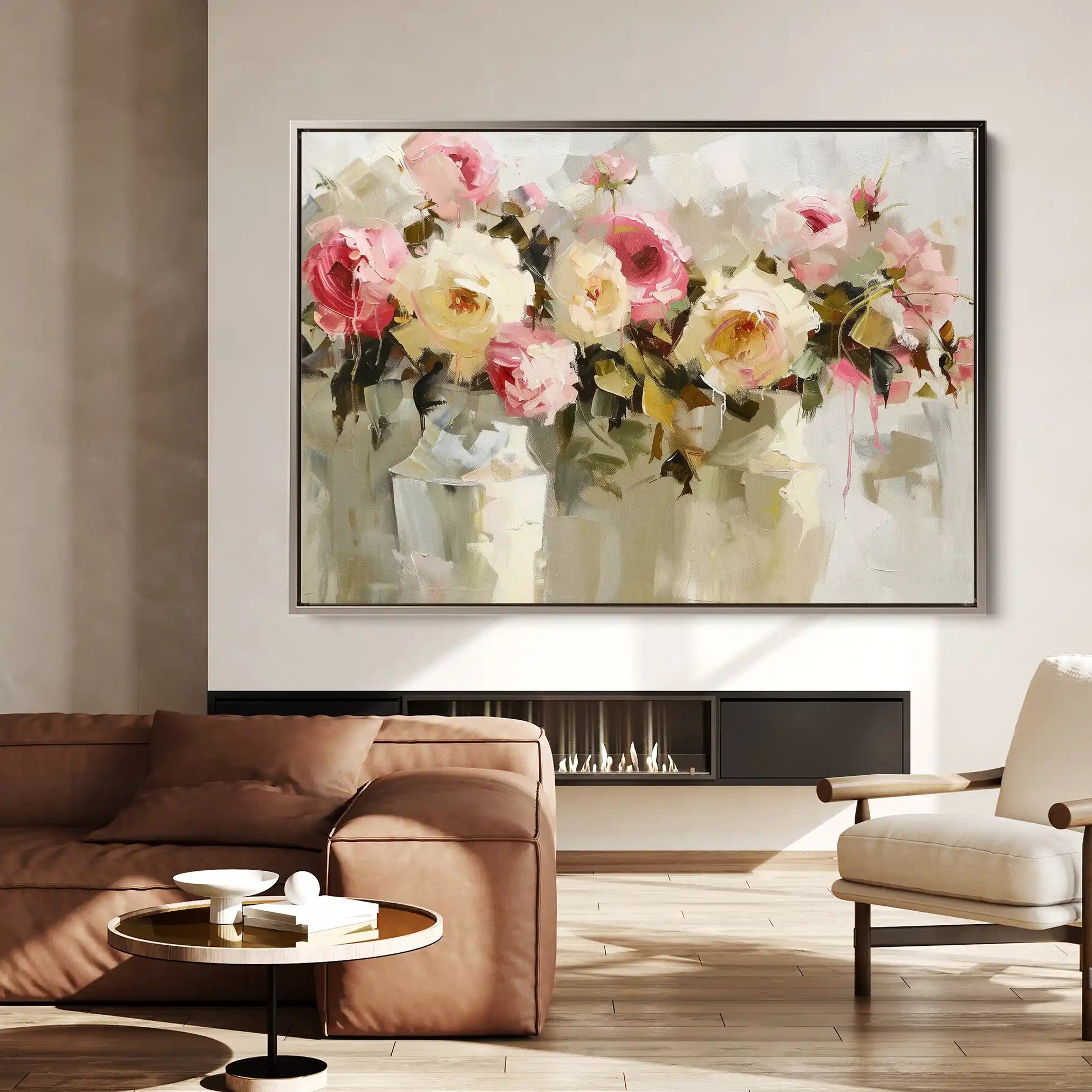 Floral Canvas Wall Art WAD645-F 90 x 60 cm / Stretched on hidden frame