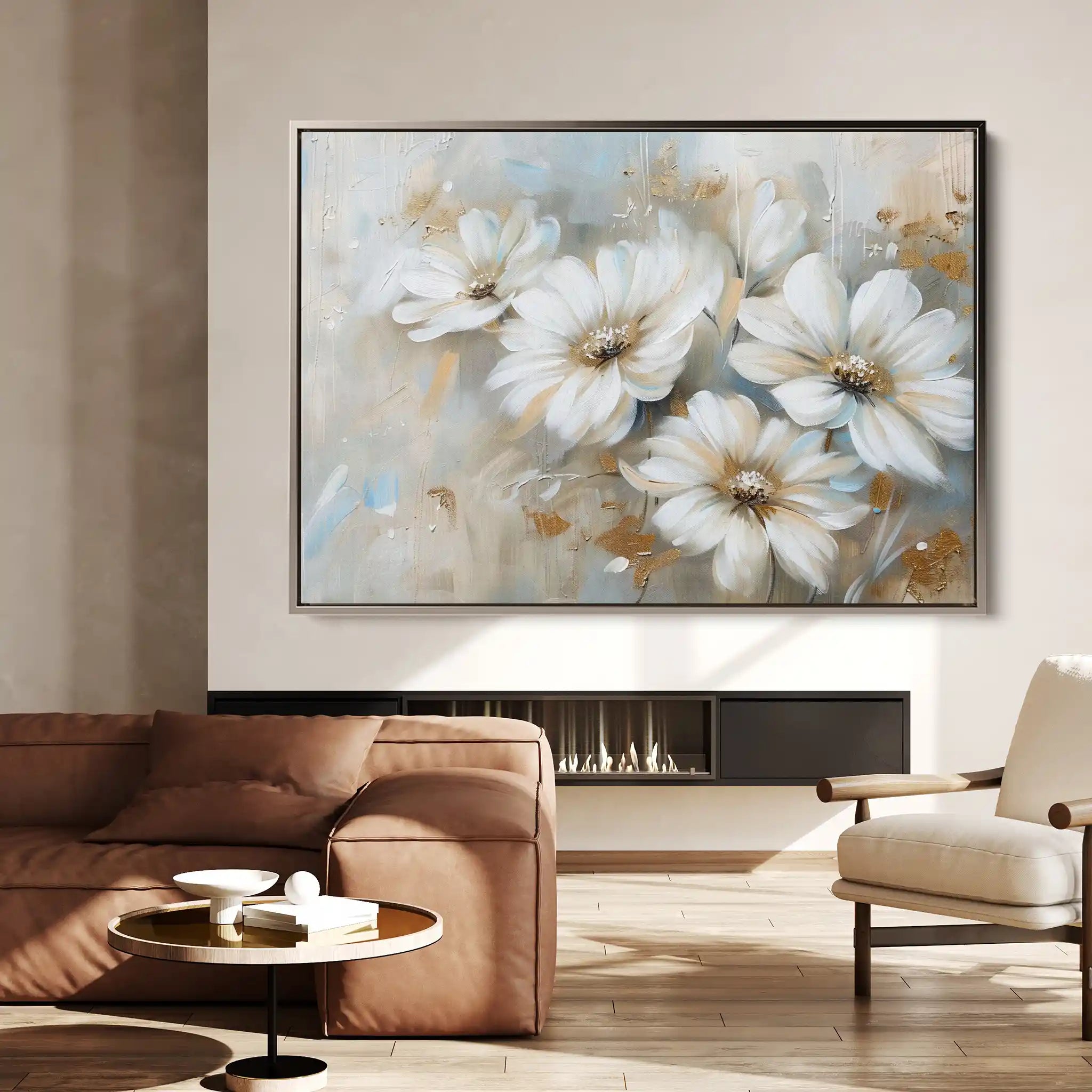 Floral Canvas Wall Art WAD646-F 90 x 60 cm / Stretched on hidden frame