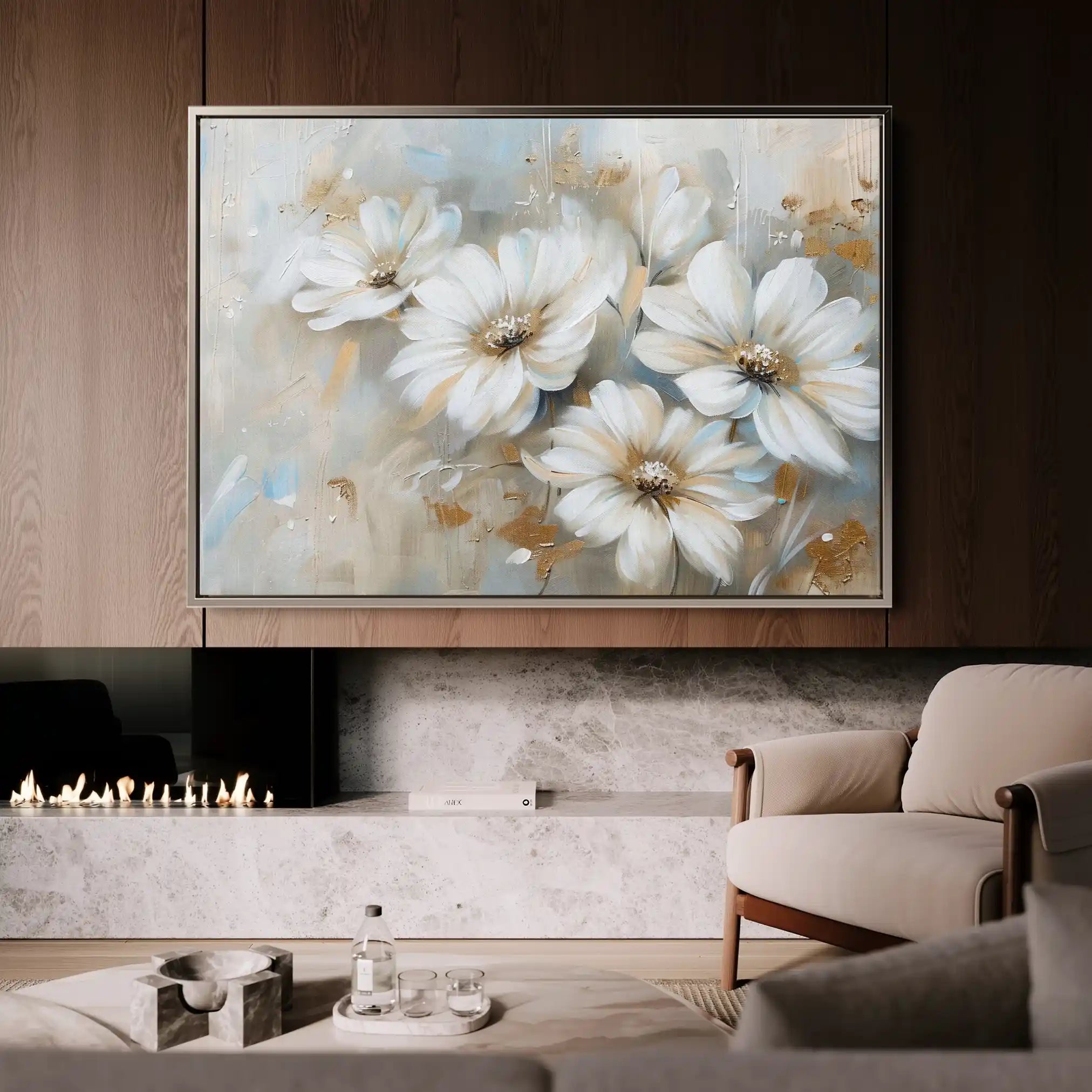 Floral Canvas Wall Art WAD646-F 90 x 60 cm / Stretched on hidden frame