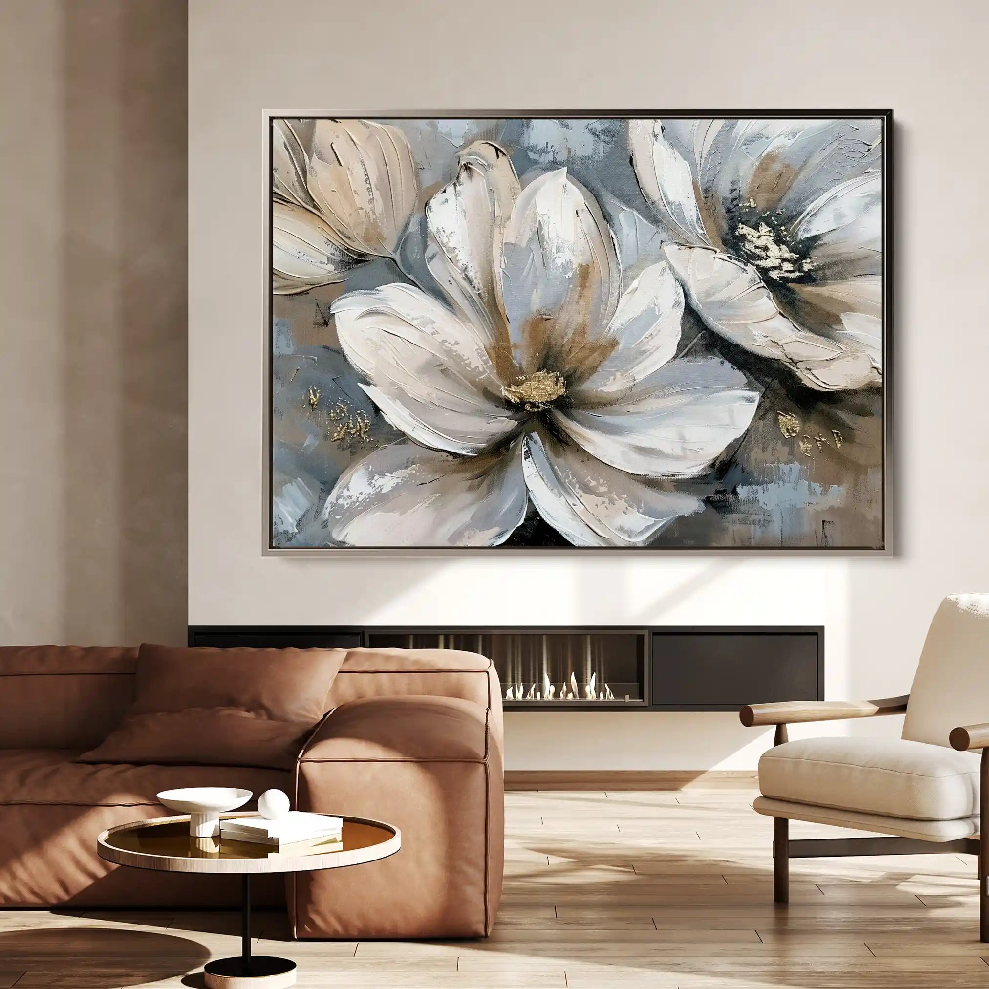 Floral Canvas Wall Art WAD648-F 90 x 60 cm / Stretched on hidden frame