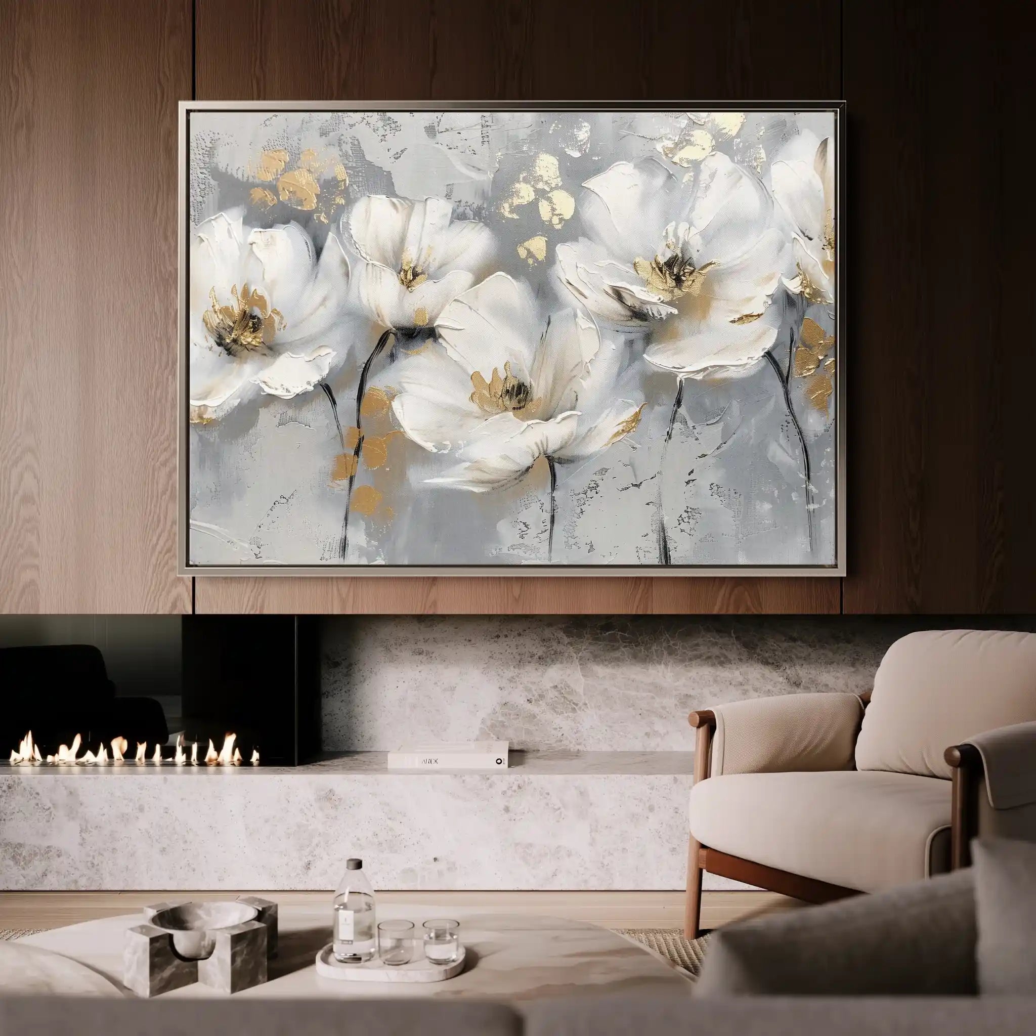 Floral Canvas Wall Art WAD651-F 90 x 60 cm / Stretched on hidden frame