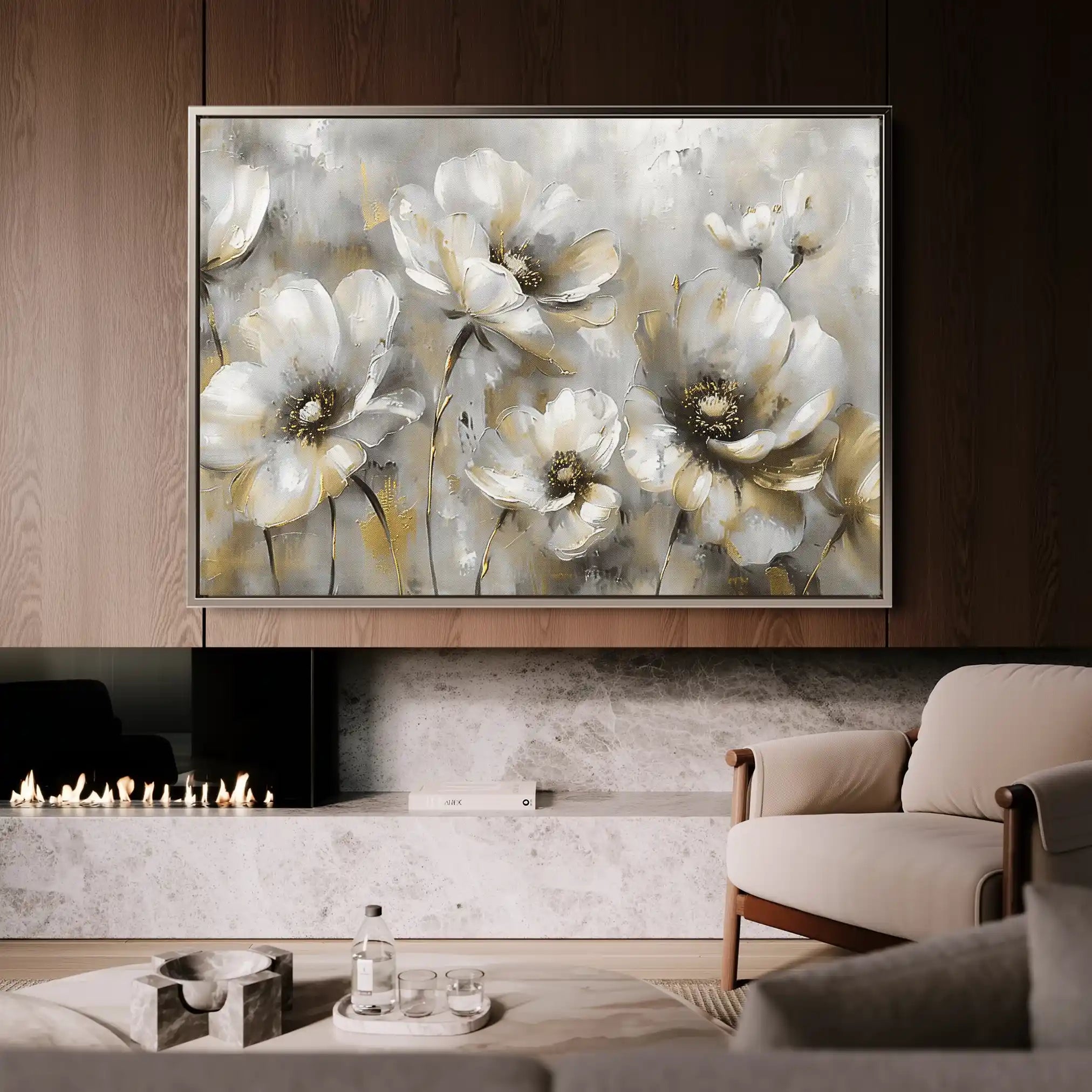 Floral Canvas Wall Art WAD652-F 90 x 60 cm / Stretched on hidden frame