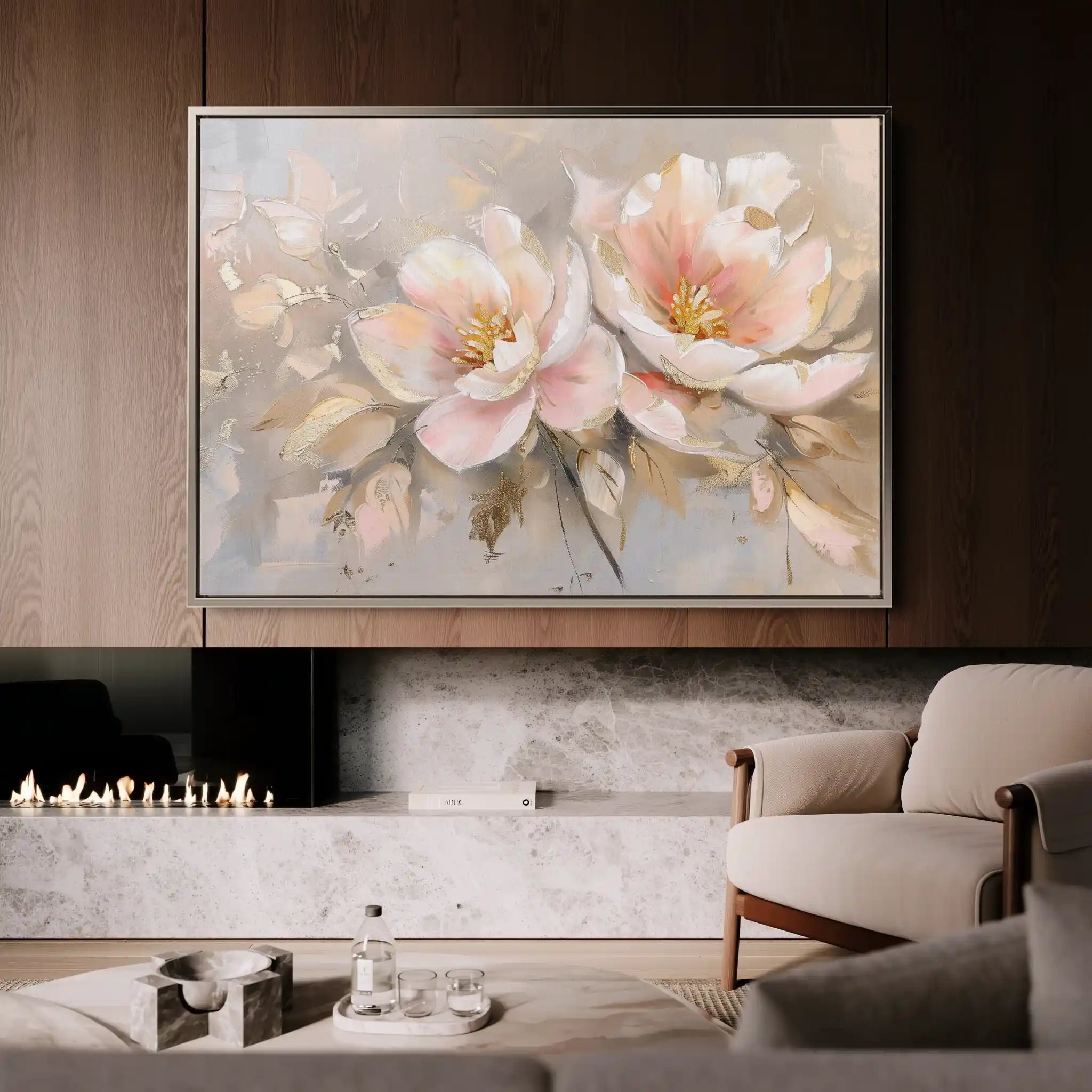 Floral Canvas Wall Art WAD657-F 90 x 60 cm / Stretched on hidden frame