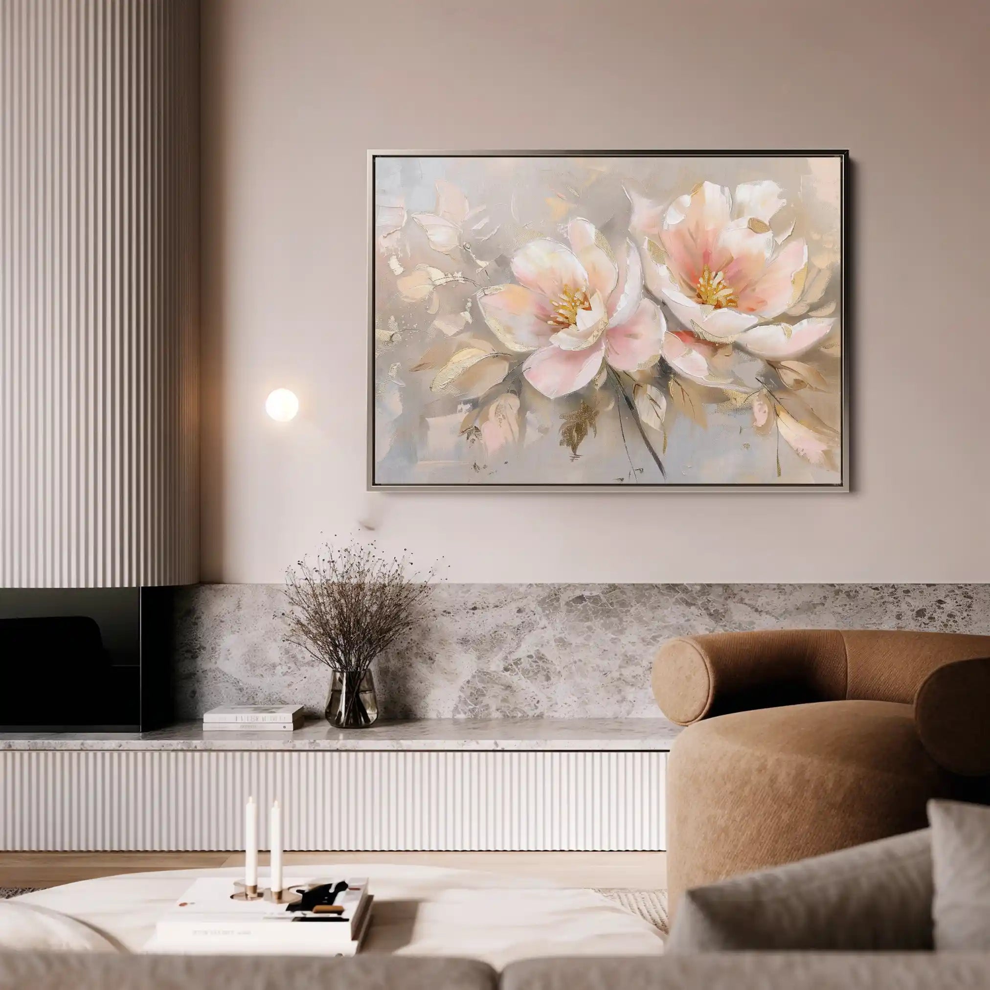 Floral Canvas Wall Art WAD657-F 90 x 60 cm / Stretched on hidden frame