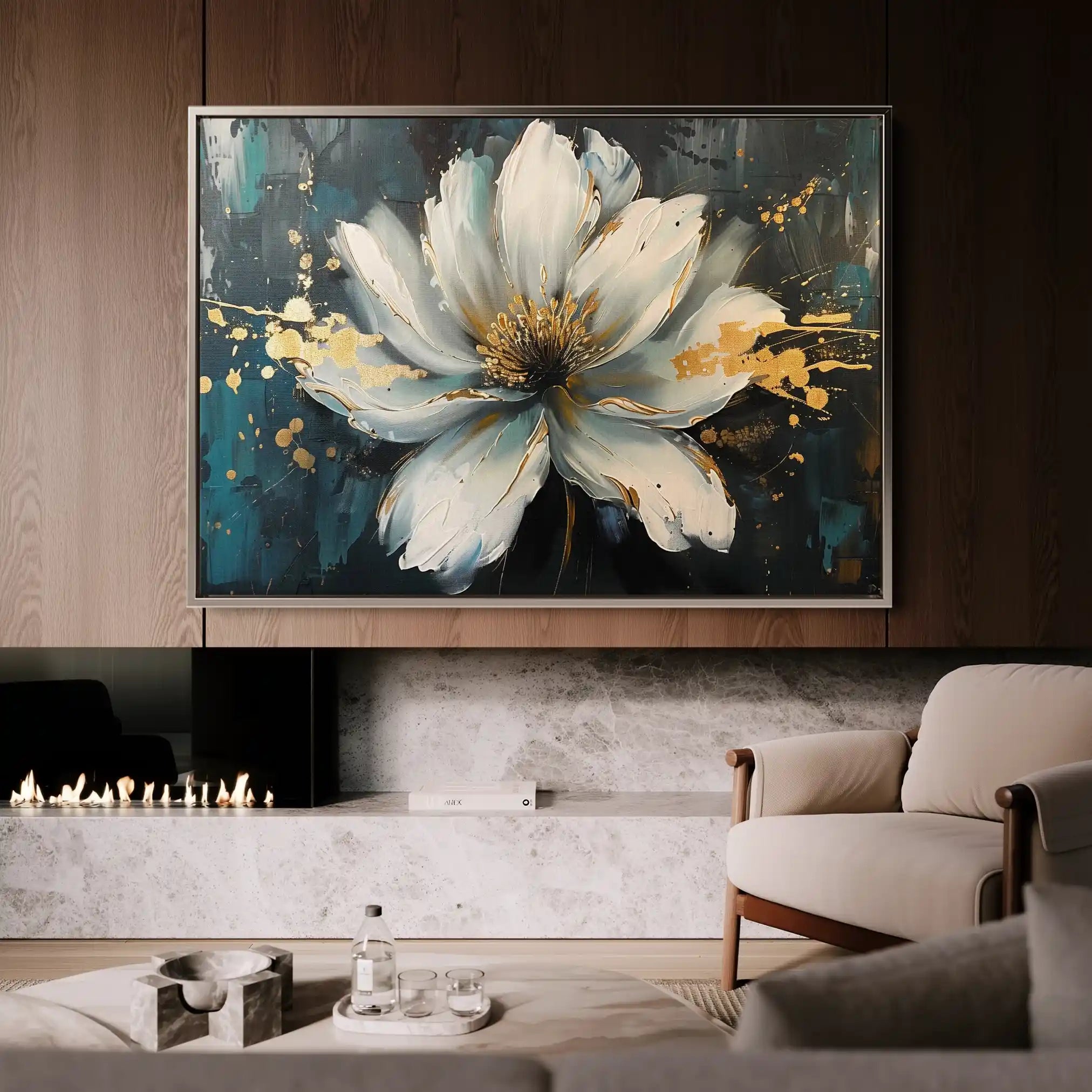Floral Canvas Wall Art WAD662-F 90 x 60 cm / Stretched on hidden frame