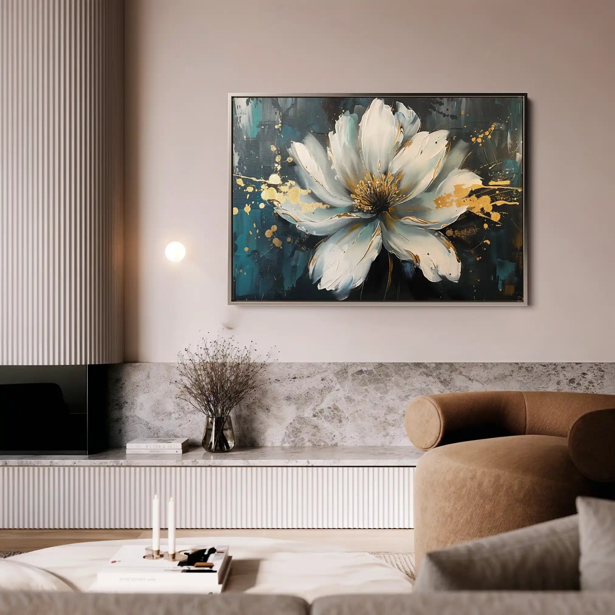 Floral Canvas Wall Art WAD662-F 90 x 60 cm / Stretched on hidden frame