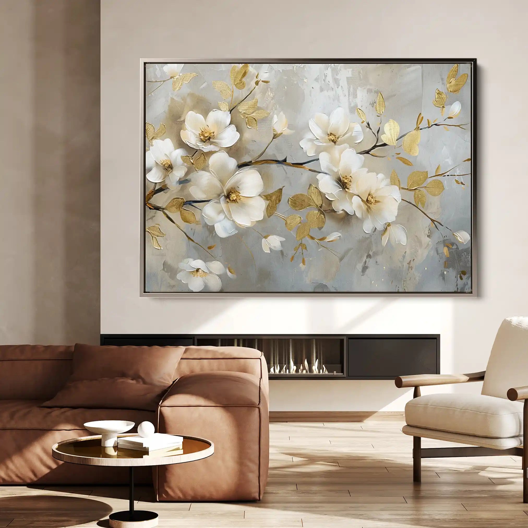 Floral Canvas Wall Art WAD665-F 90 x 60 cm / Stretched on hidden frame