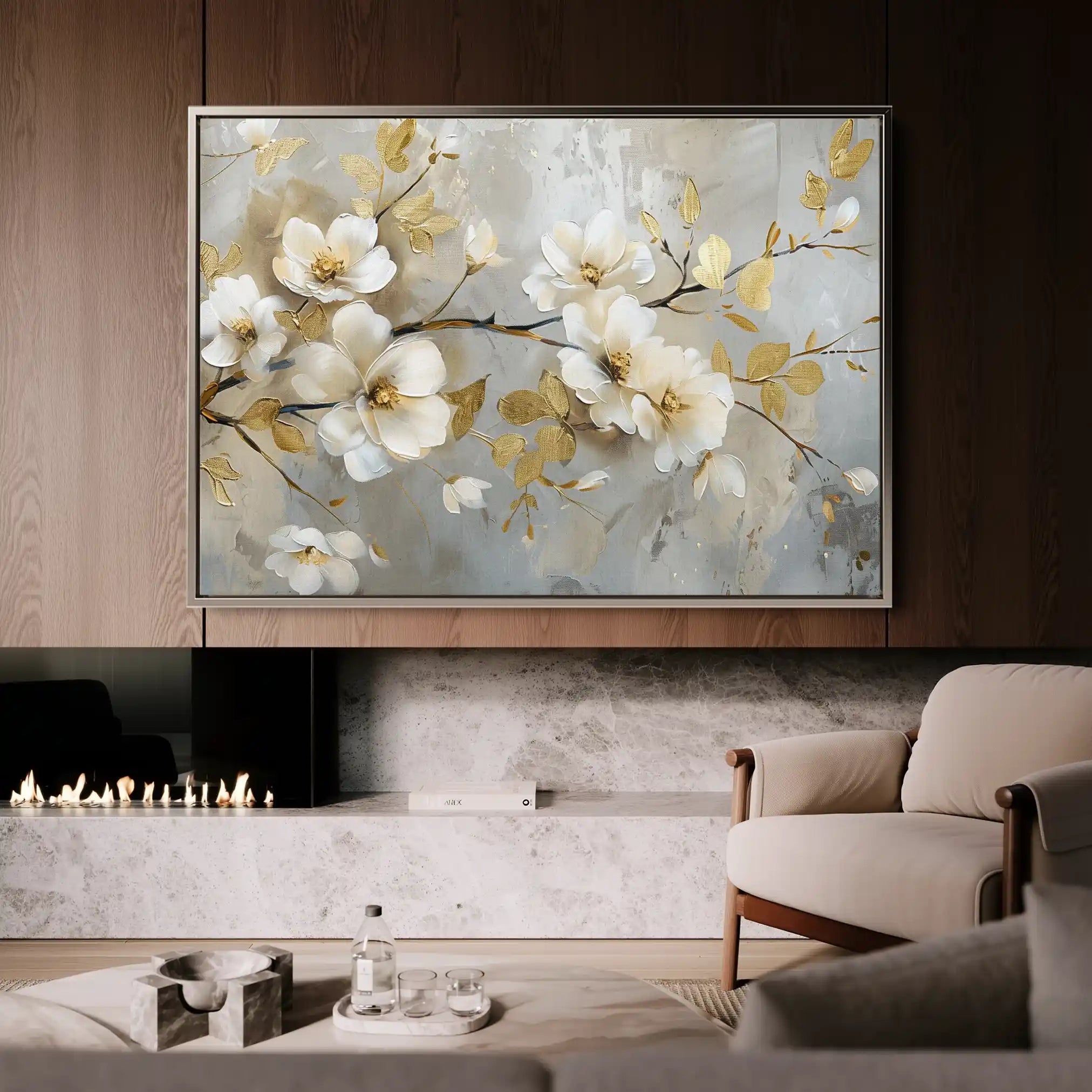 Floral Canvas Wall Art WAD665-F 90 x 60 cm / Stretched on hidden frame